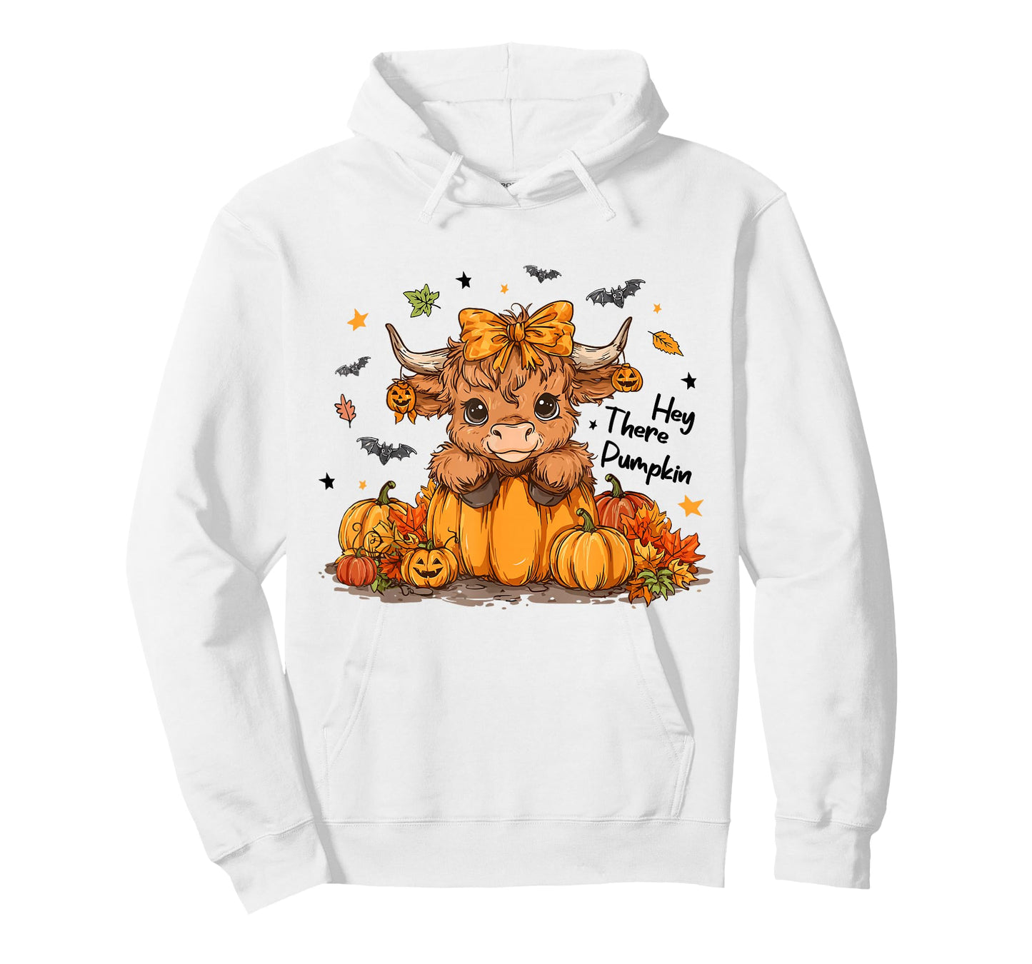 Hey There Pumpkin Halloween Highland Cow Lover Cow Farm T-Shirt