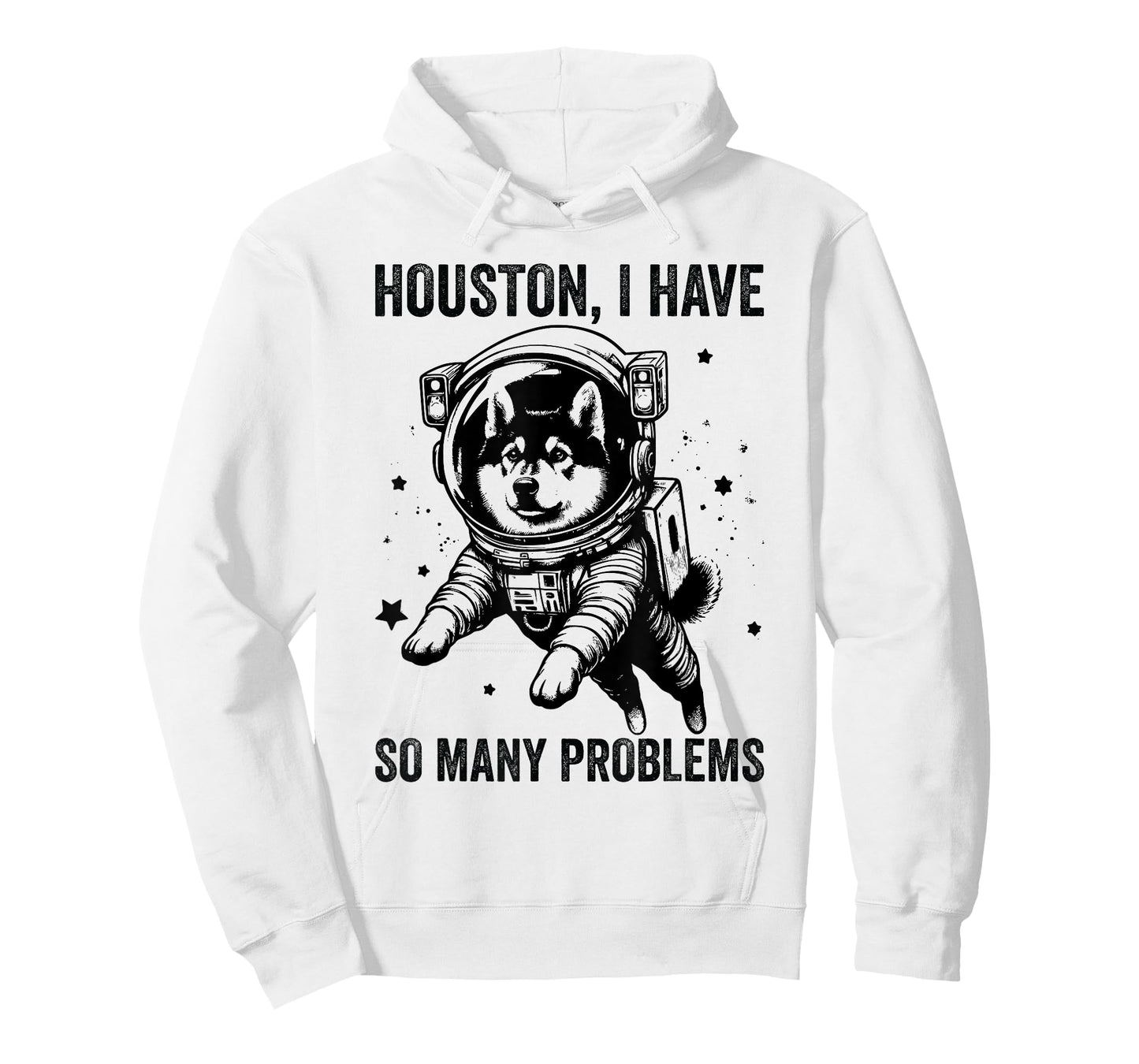 Dog Dad Mom Space - Houston Problem Norwegian Elkhound Men Women T-Shirt