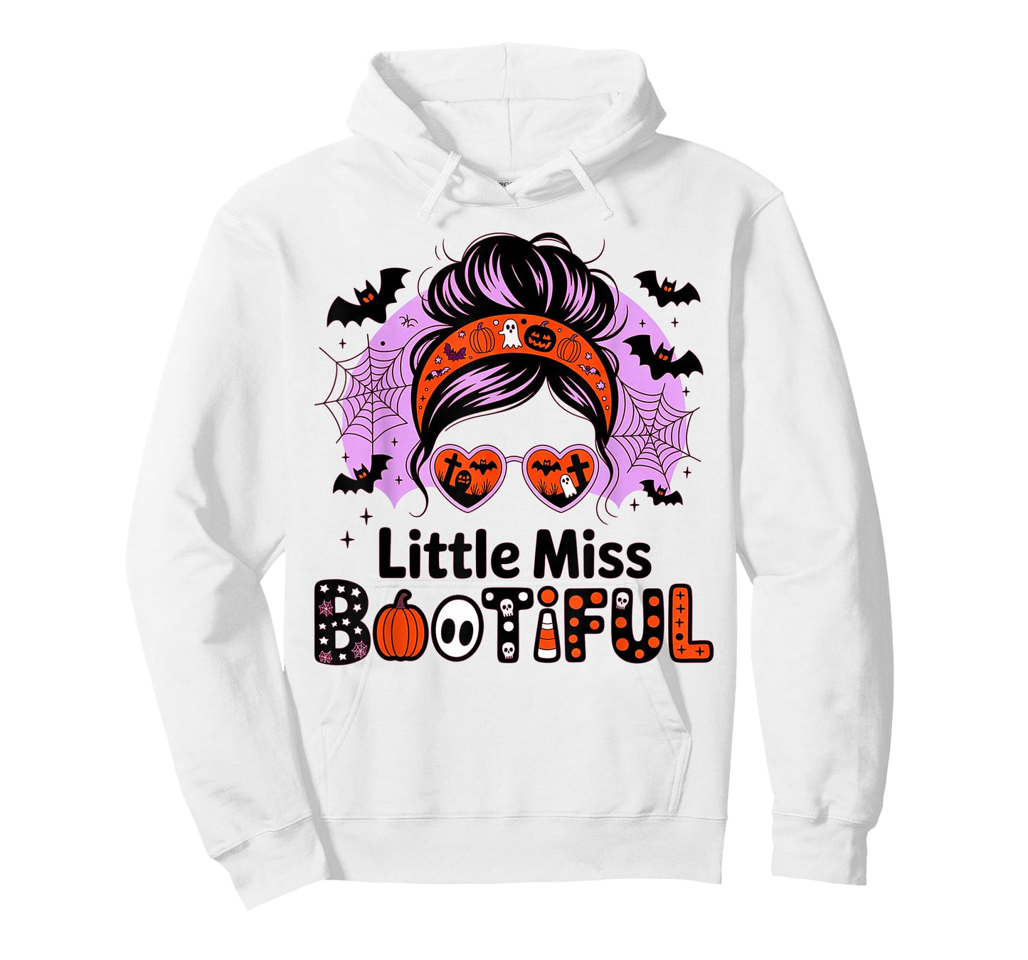 Little Miss Bootiful Messy Bun Halloween Costumes Girl Kid T-Shirt