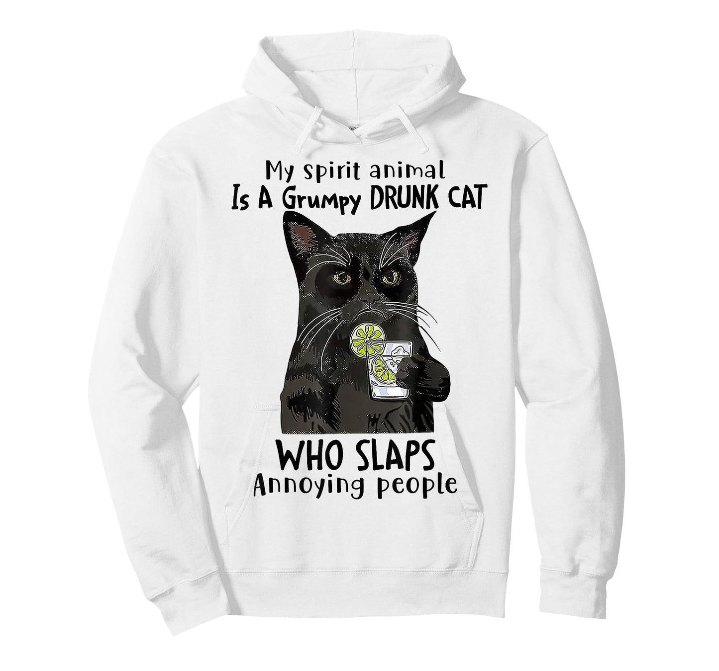 My Spirit Animal Is A Grumpy Drunk Cat Who Slaps Annoying T-Shirt