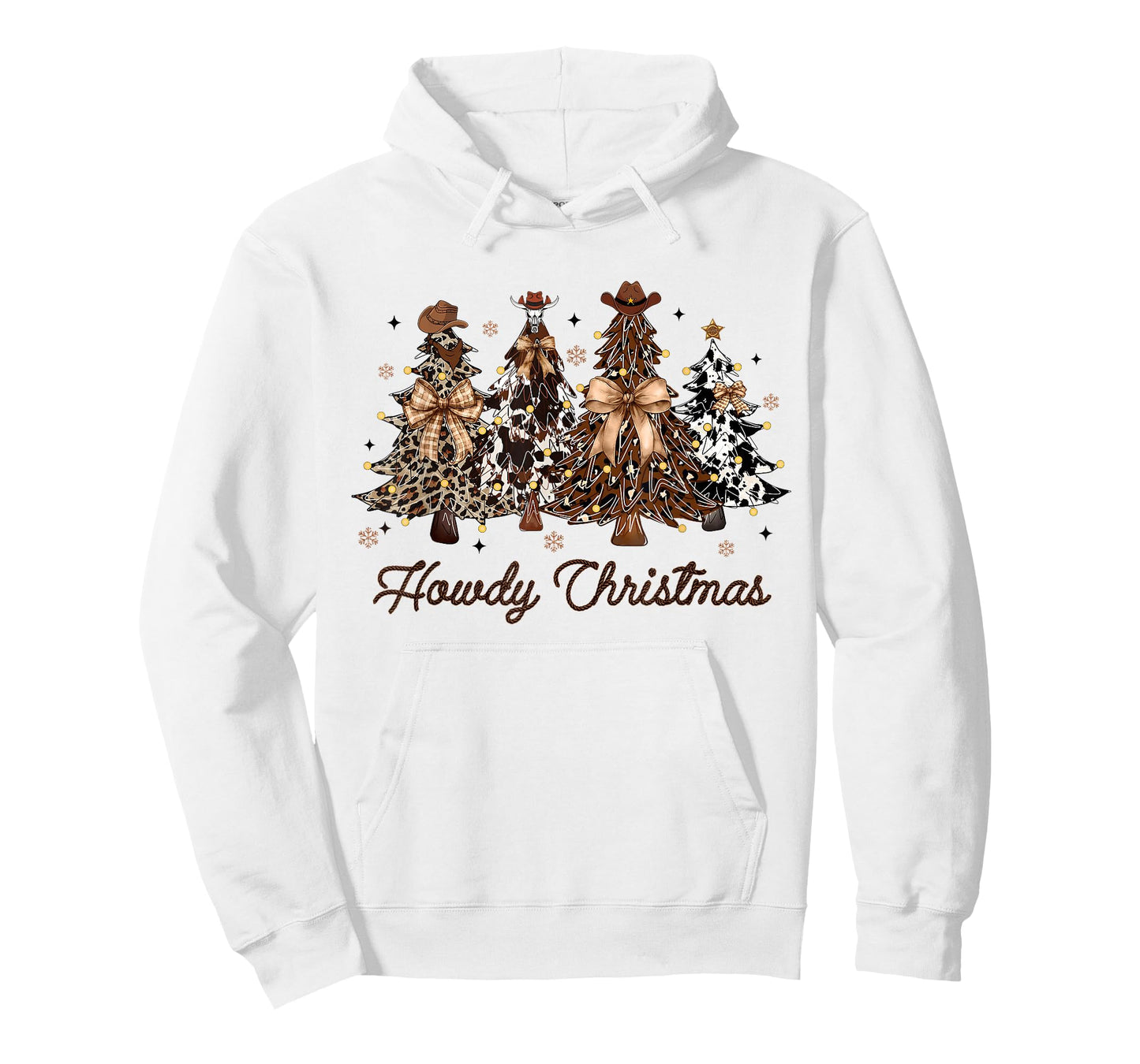 Howdy Christmas Tree Coquette Bow Western Xmas Pjs Cowgirl T-Shirt