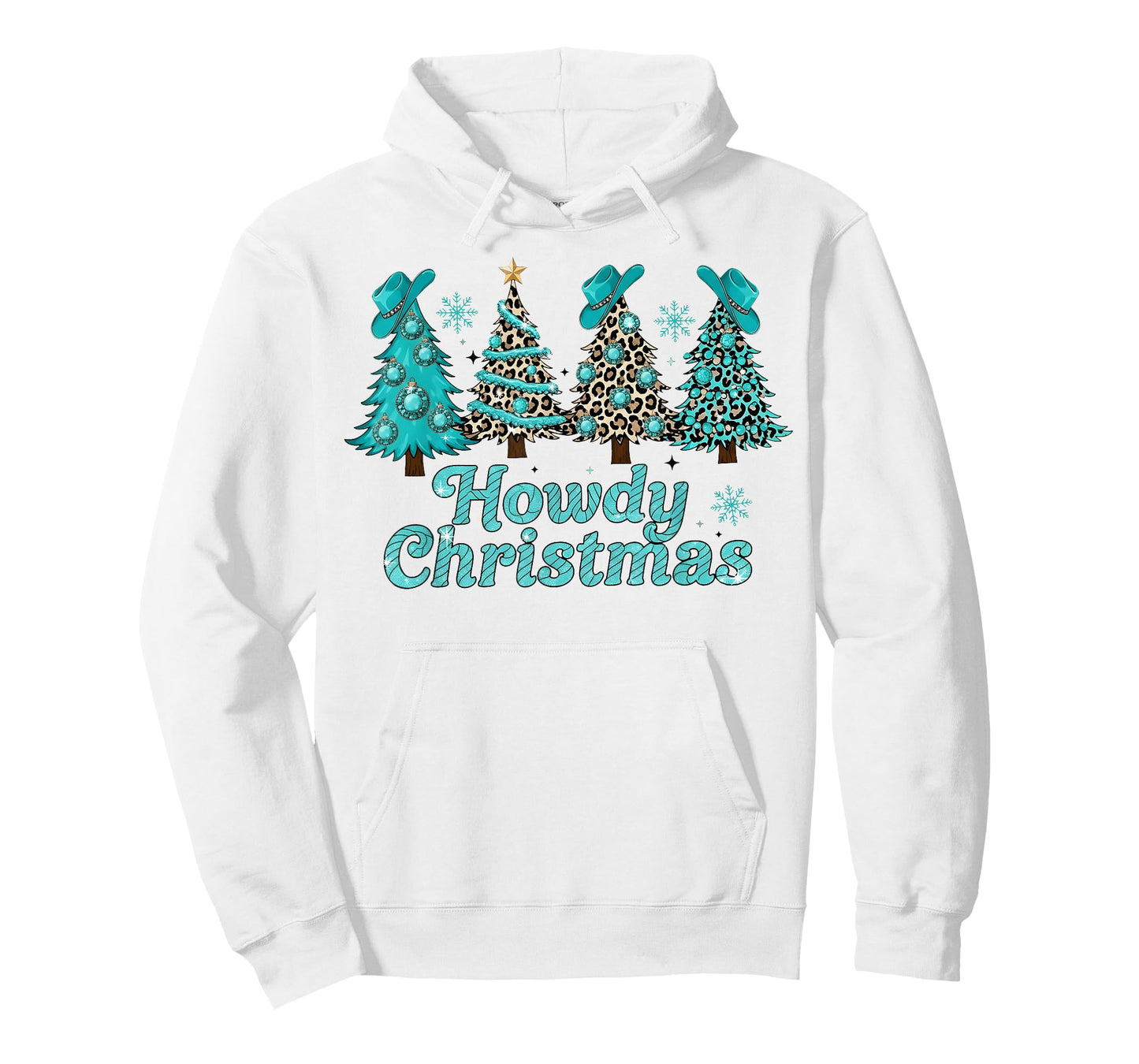 Christmas Tree Western Santa Hat Howdy Cowboy Men Women Kid T-Shirt