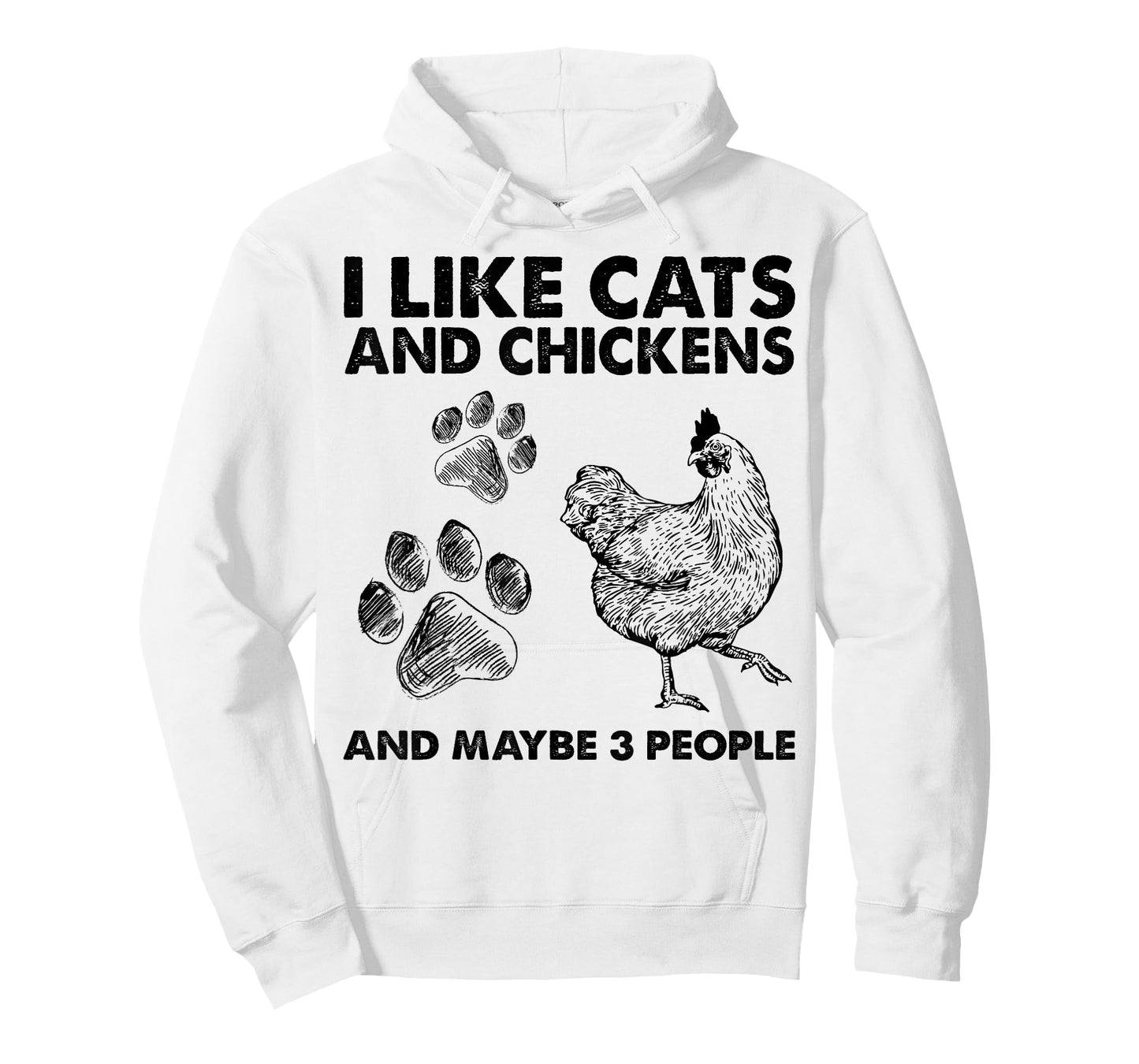 I Like Cats And Chickens And Maybe 3 People Funny Gift Idea T-Shirt