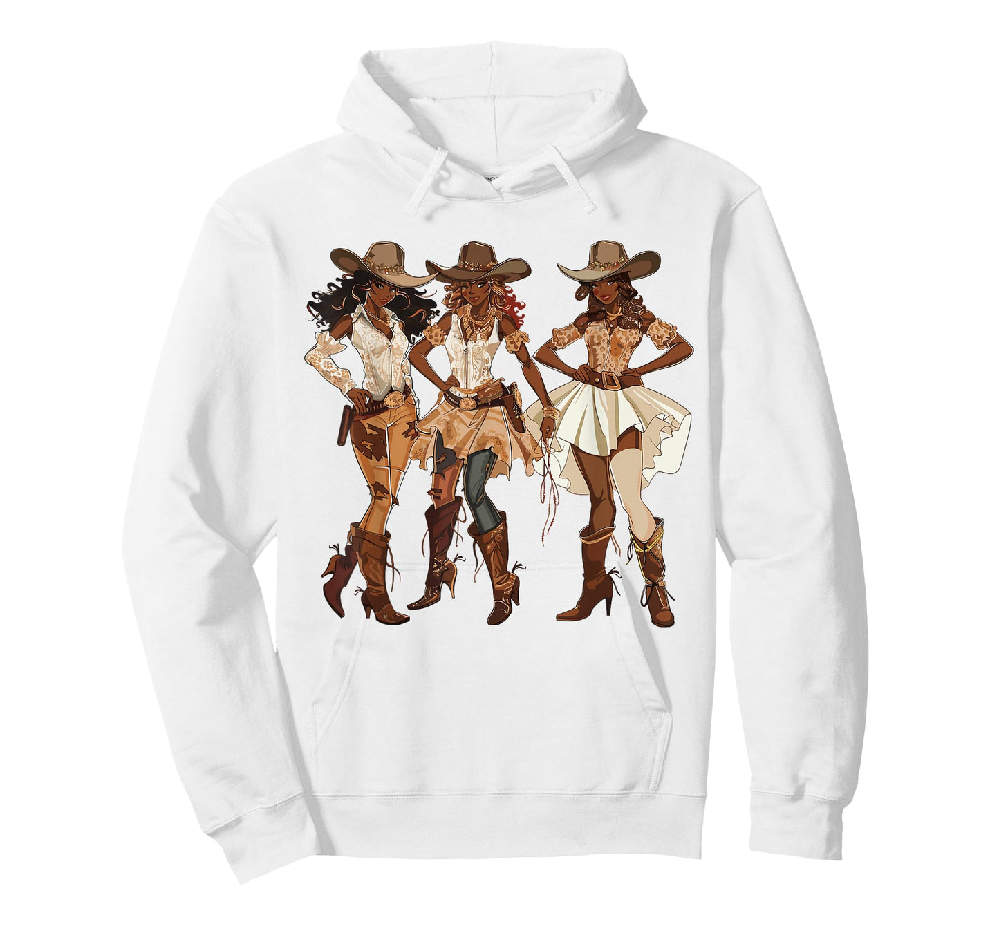 Black African American Cowgirl Western Country Texas Rodeo T-Shirt