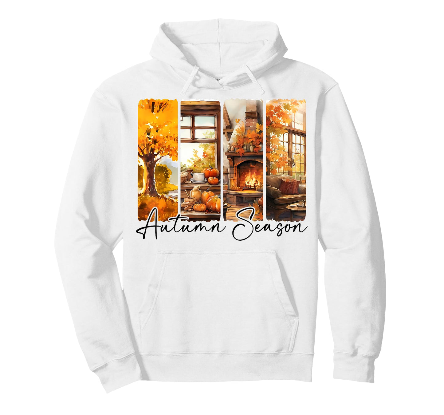 Cozy Autumn Season Brushstroke Fall Pumpkin Thanksgiving T-Shirt