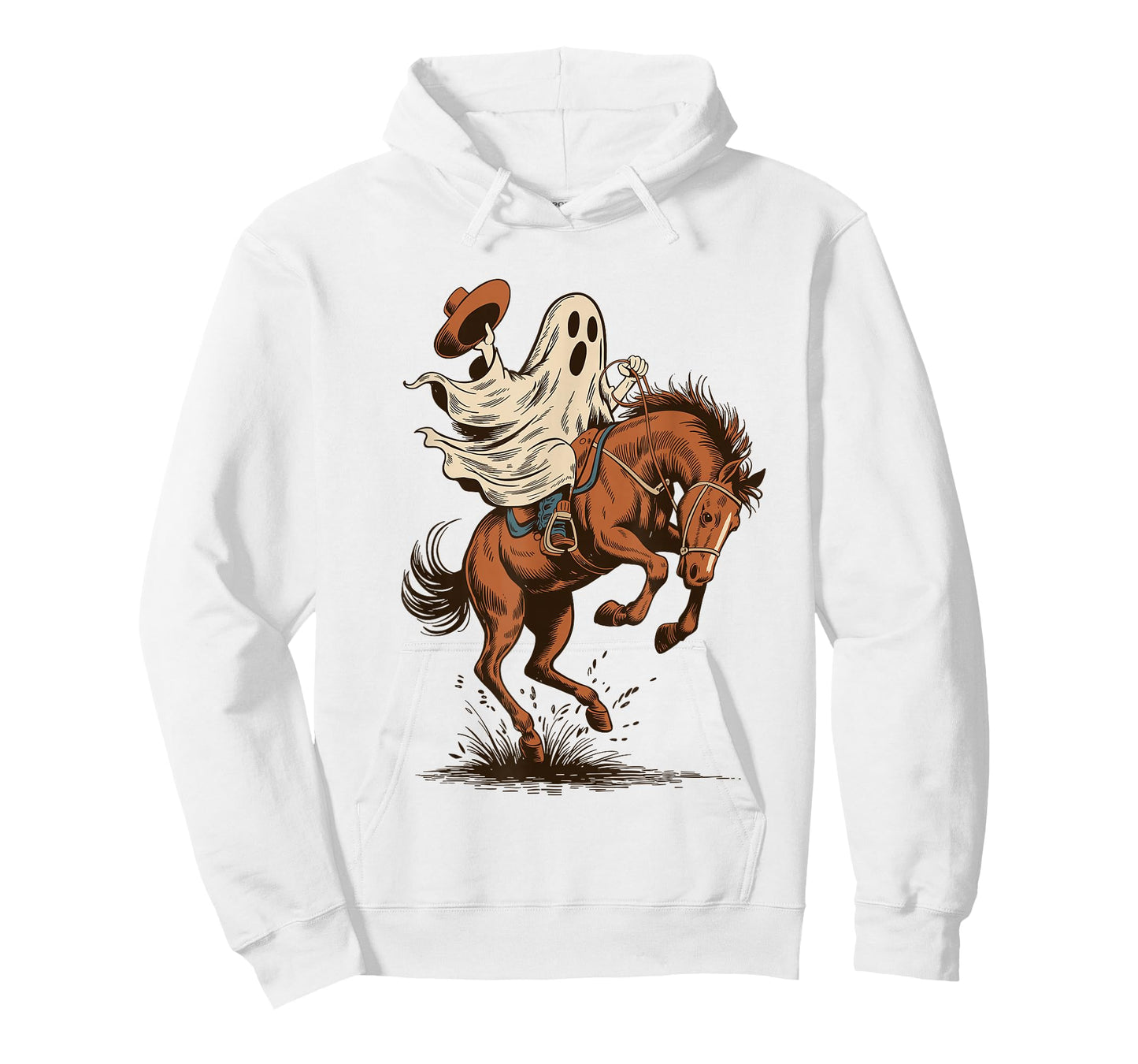 Halloween Western Cowboy Ghost Rodeo Horse Country T-Shirt