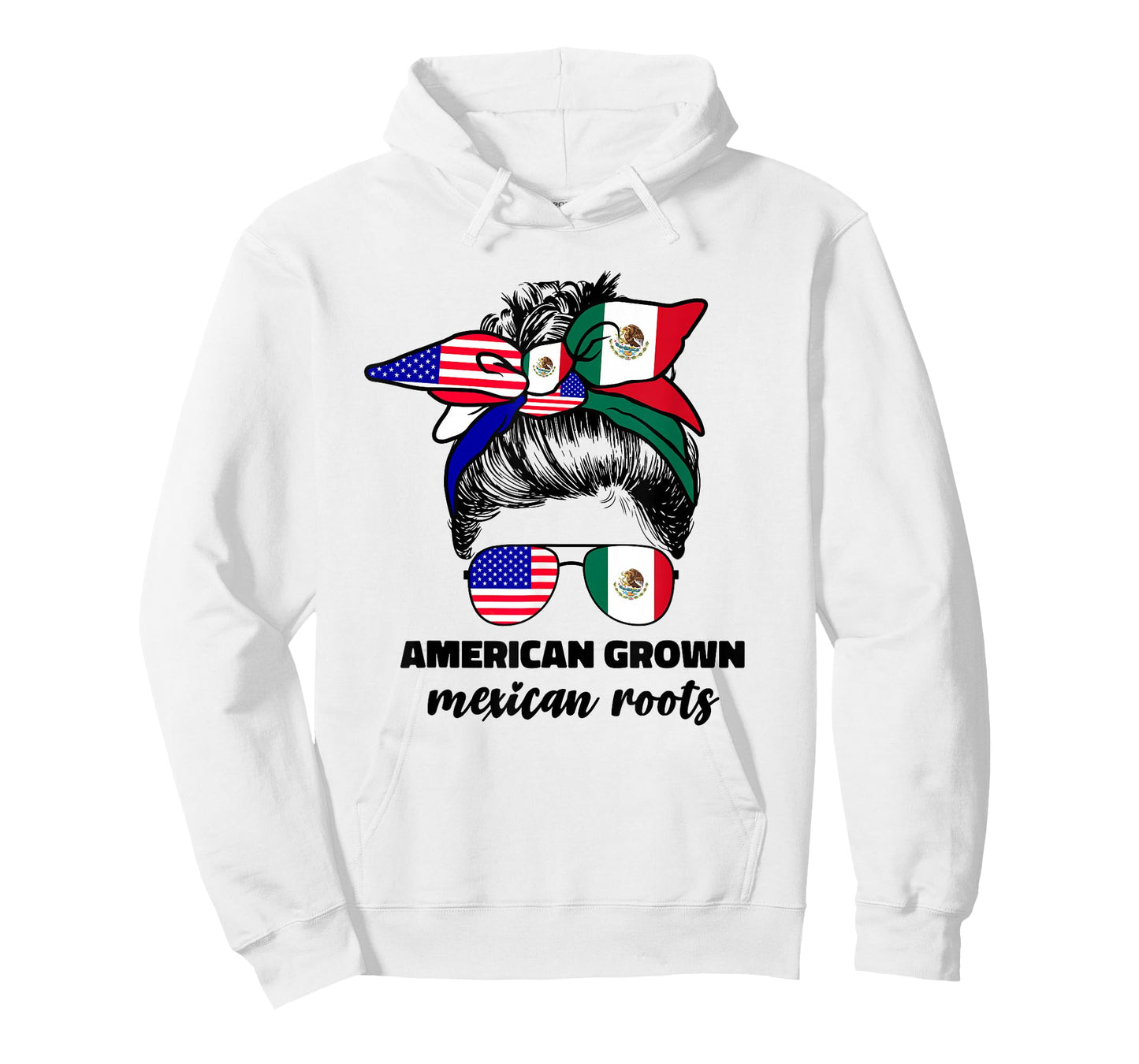 Half Mexican And American Mexico America Flag Girl For Women T-Shirt