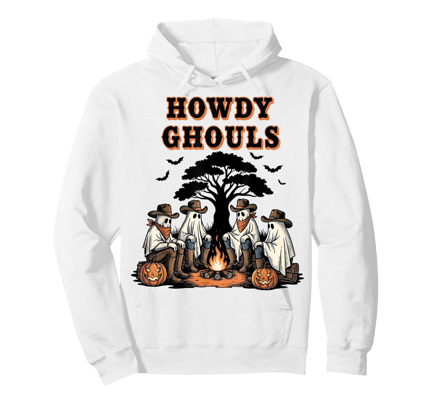 Retro Howdy Ghouls Cowboy Western Country Halloween Costume T-Shirt