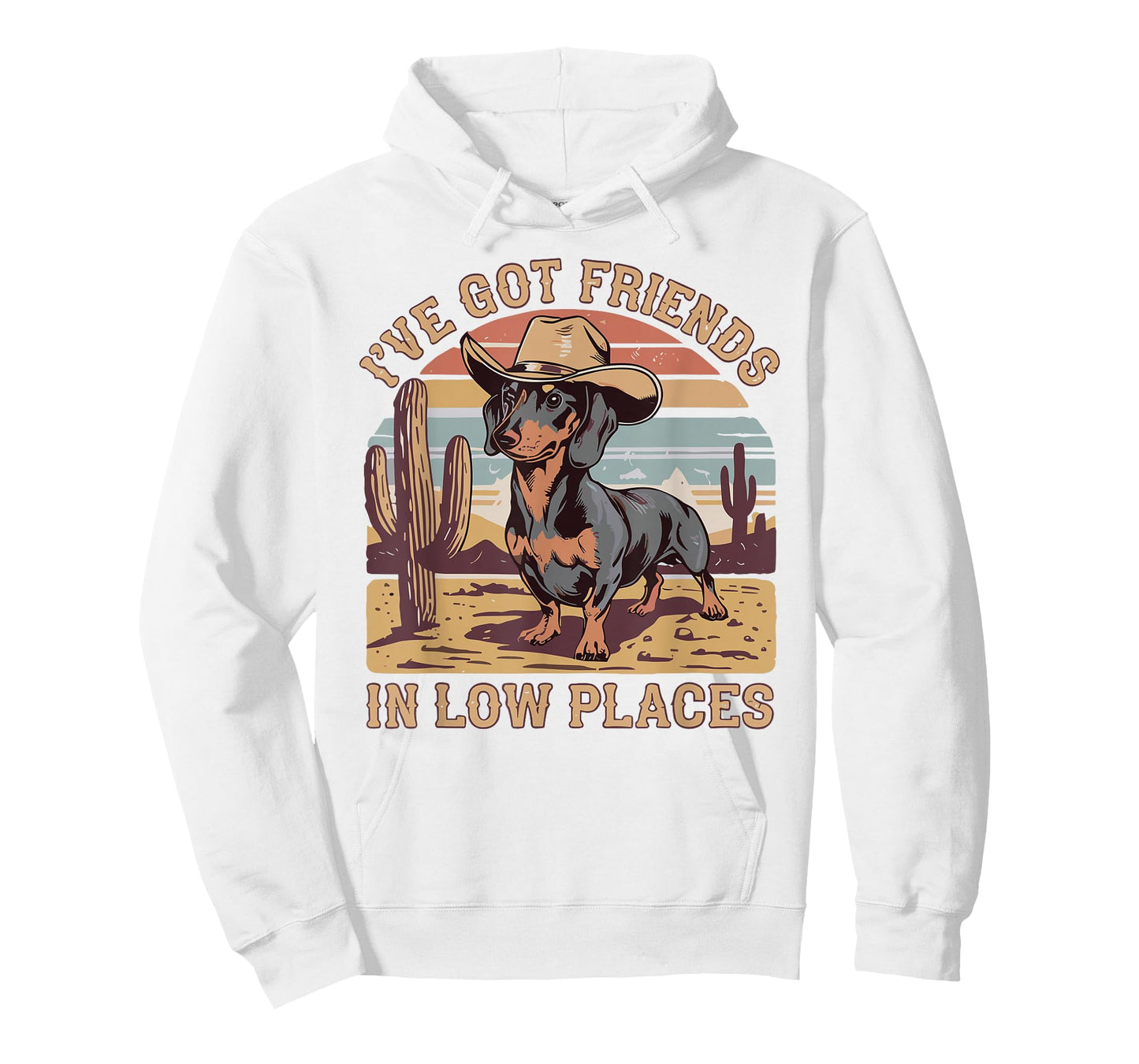 I've Got Friends in Low Places Funny Dachshund Wiener Dog T-Shirt