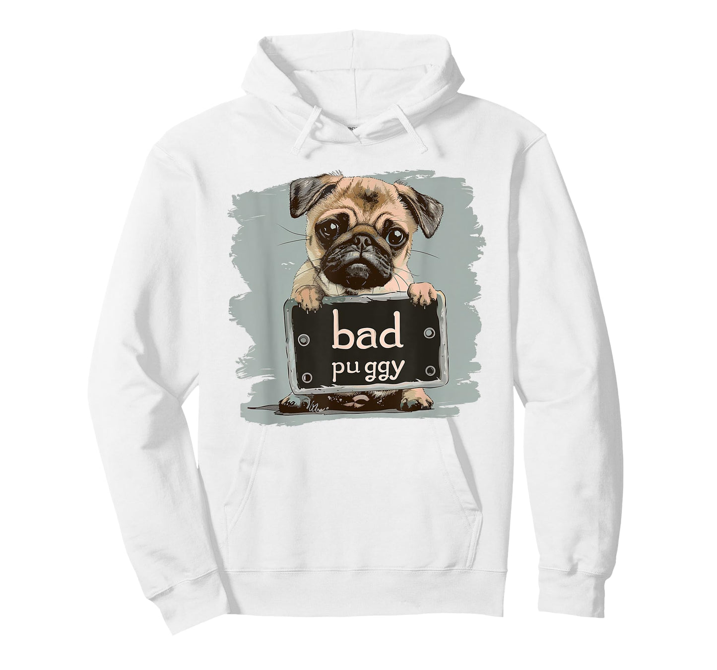 Bad Puggy With Rainbow Tee; Gift For Any Dog Lover T-Shirt for Men Women Kids