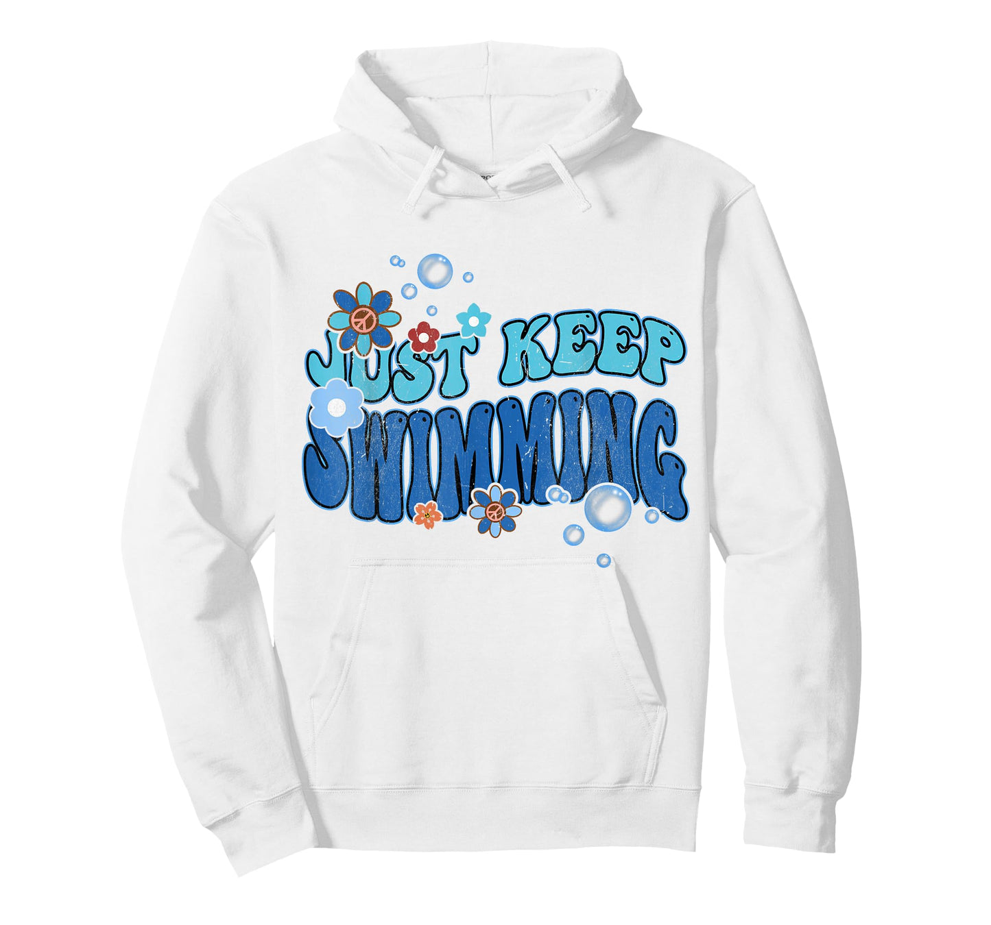 Groovy Summer Swim Lover Just Keep Swimming T-Shirt