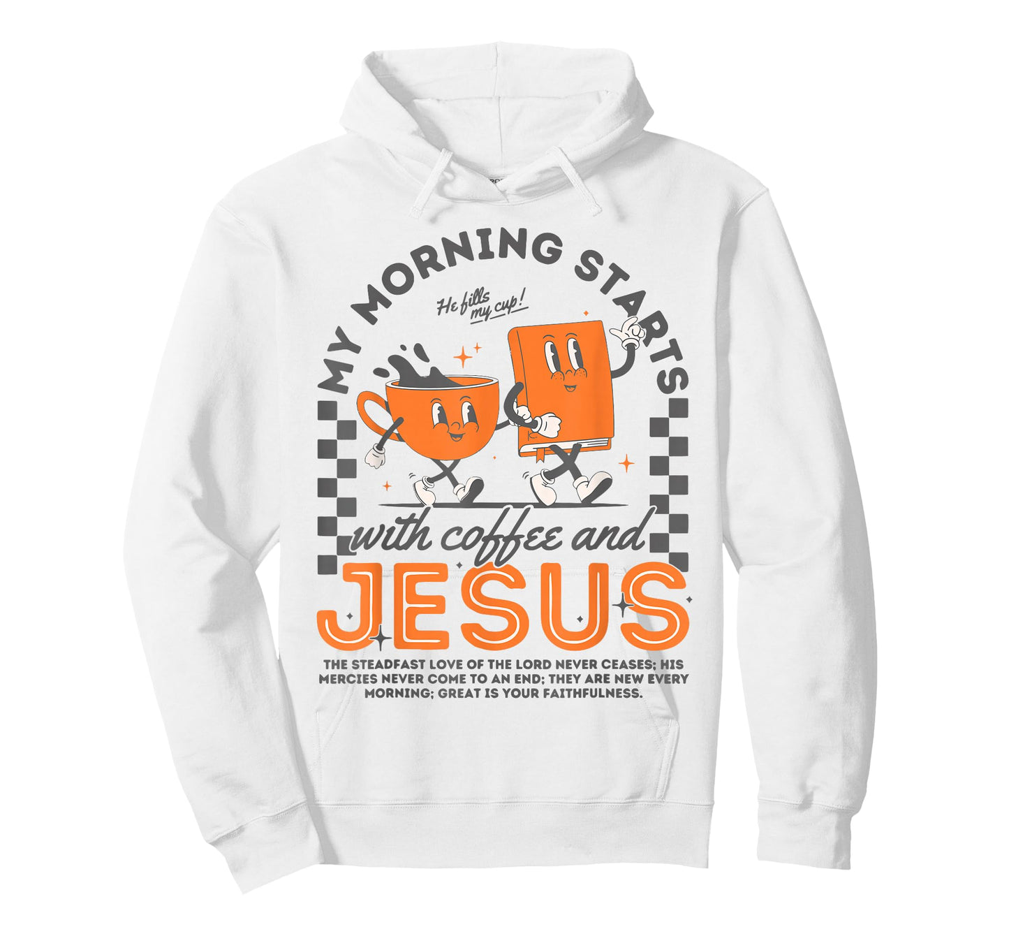 My Morning Starts With Coffee And Jesus Autumn Fall Leaves T-Shirt