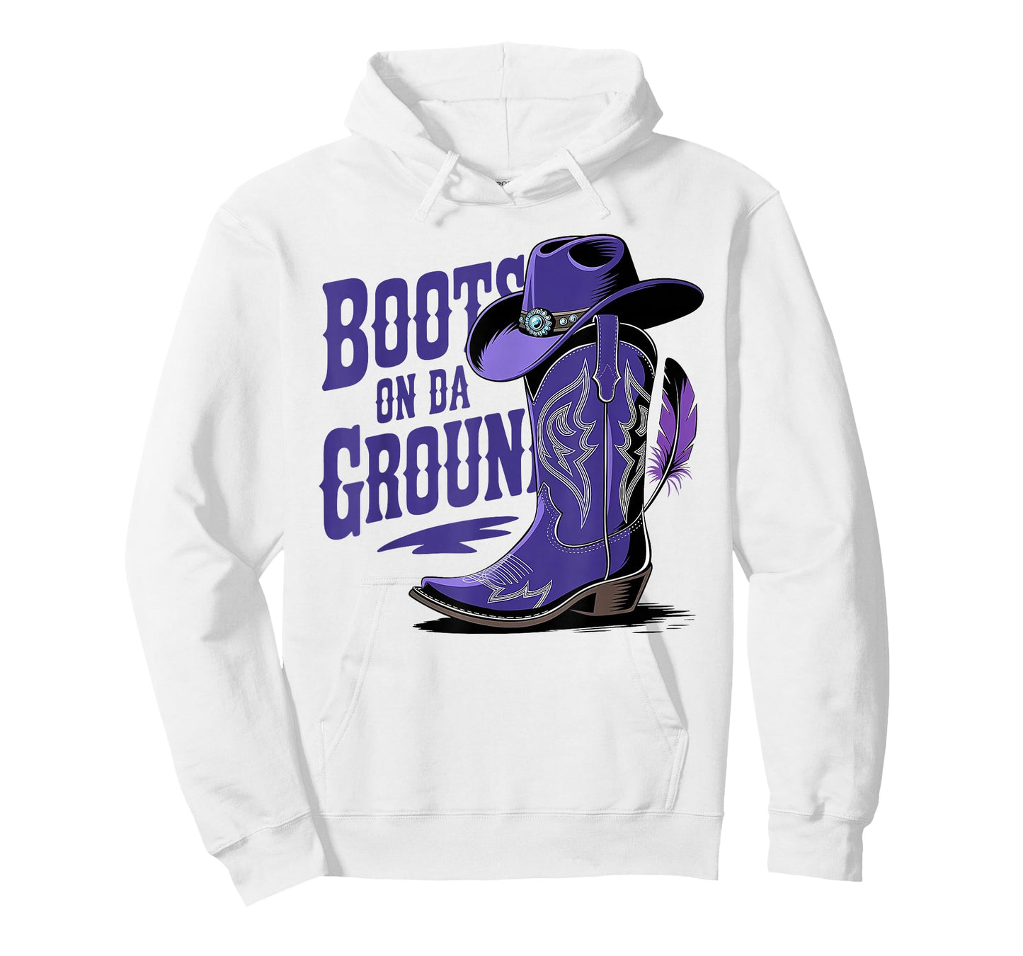 Boots On The Ground Boot Cowboy Purple Western Country Music T-Shirt