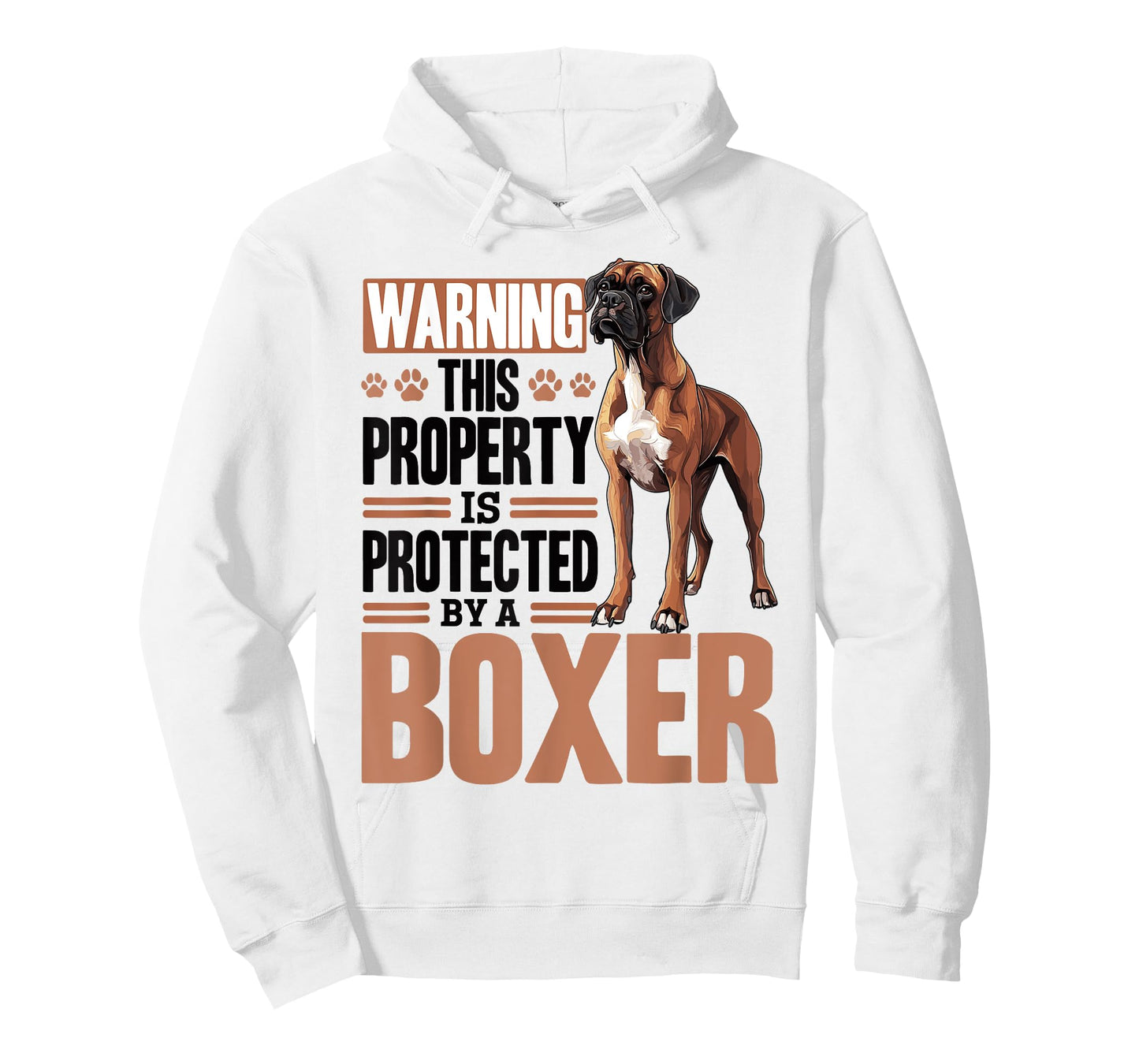 Boxer Dog Breed Warning This Property is Protected By a Men Women Kids T-Shirt
