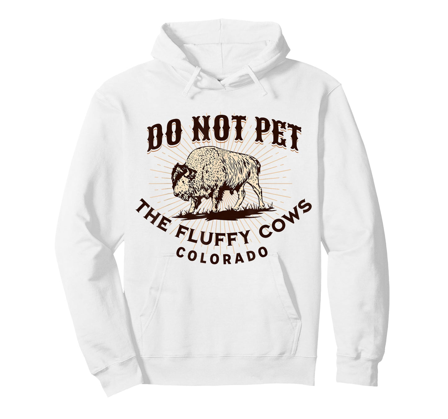 Colorado Do Not Pet the Fluffy Cows Funny Bison Souvenir T-Shirt