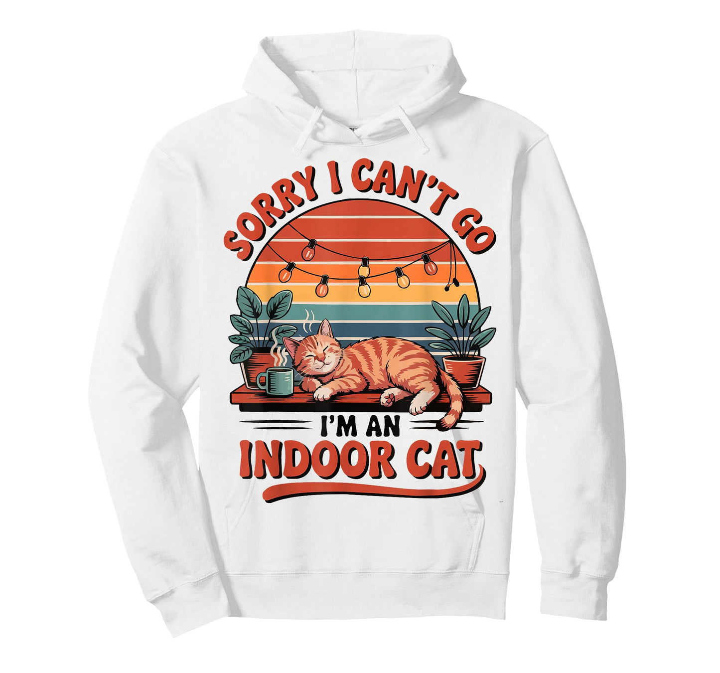 Sorry I Can't Go I'm an Indoor Cat Kawaii Feline T-Shirt