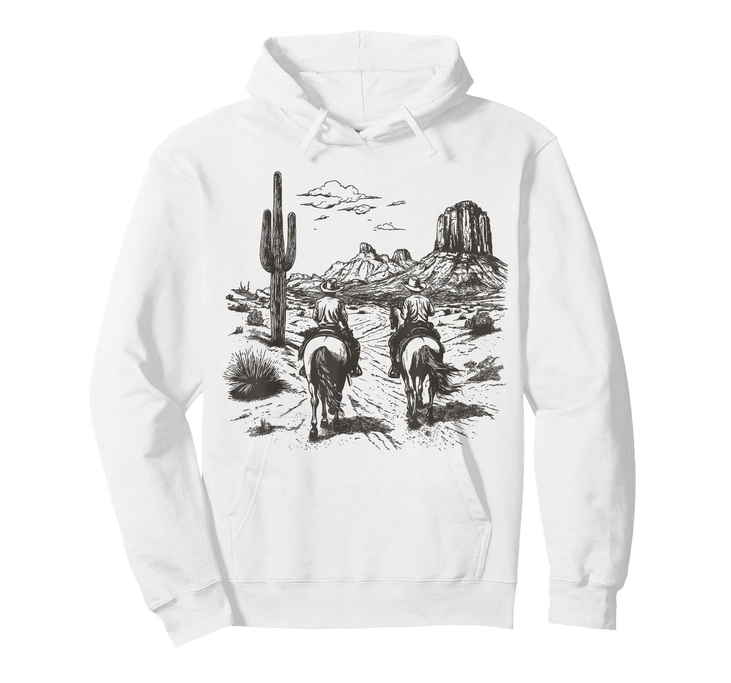 Vintage Cowboy Riding Horse Western Desert Mountain Country T-Shirt