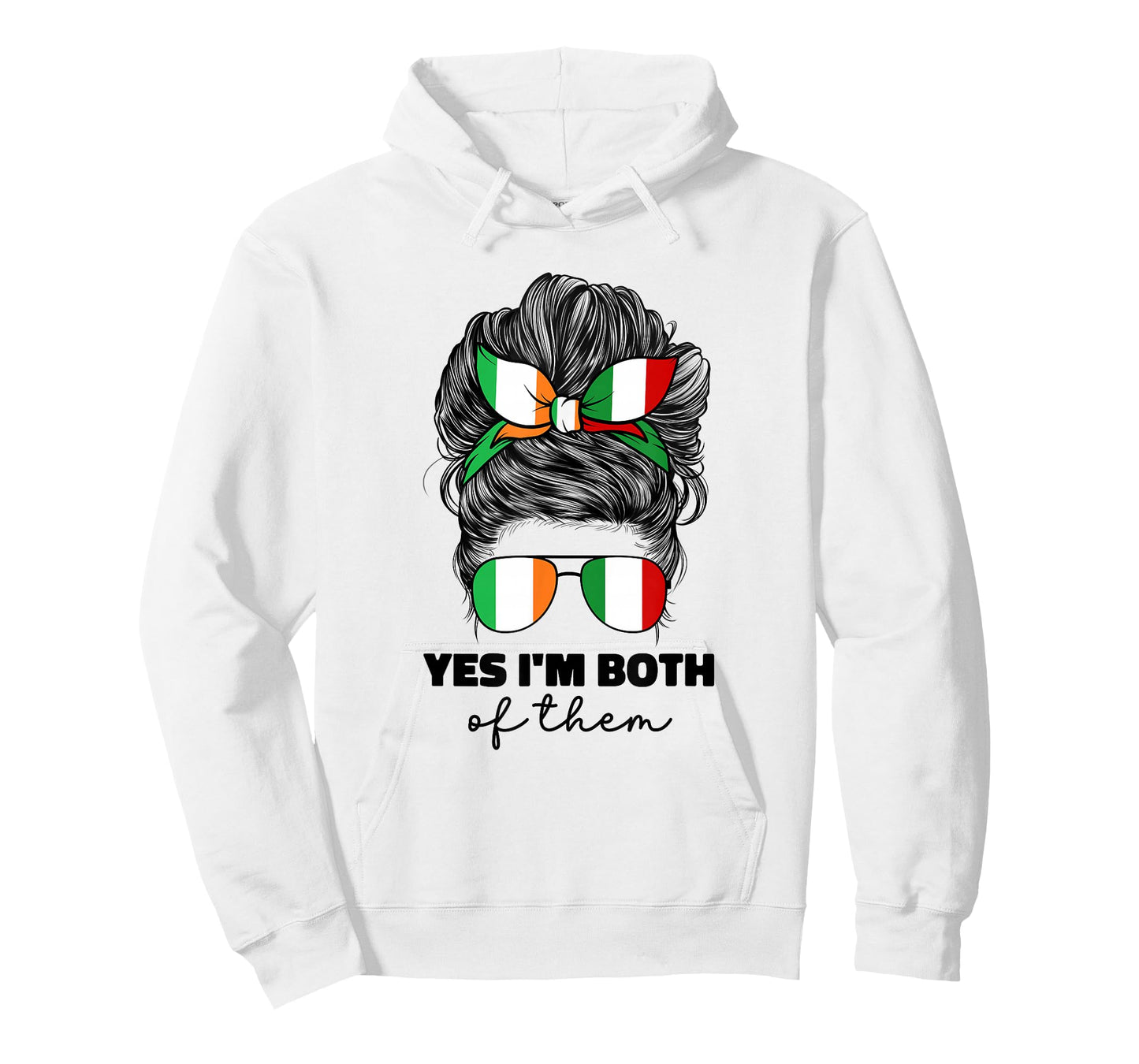 Half Italian and Irish Ireland Italy Flag Girl for Women Mix T-Shirt
