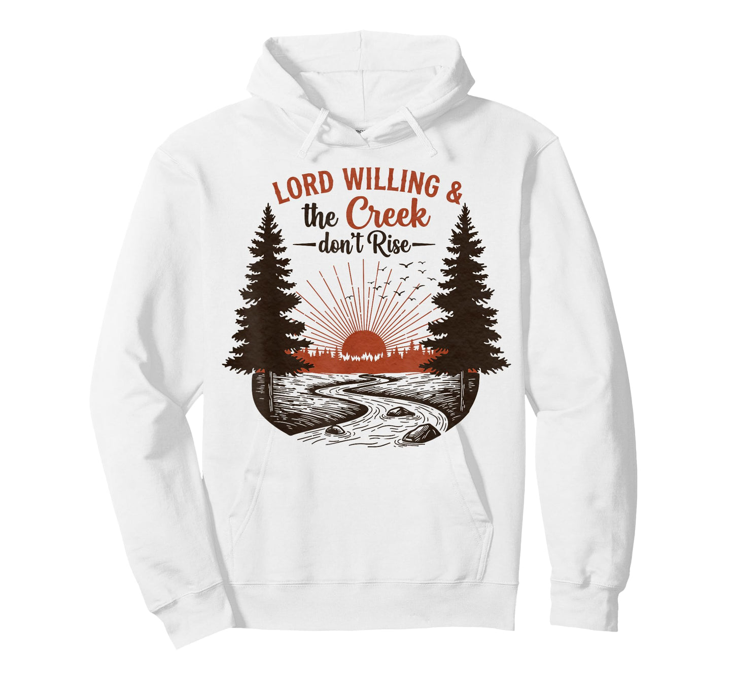 Lord Willing and The Creek Don't Rise Vintage Country Faith T-Shirt
