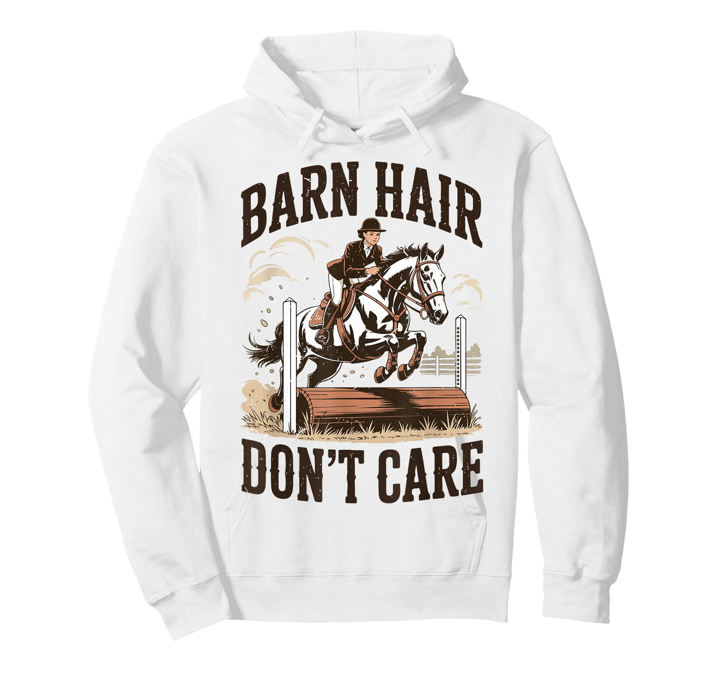Barn Hair Don't Care English Horse Girl Show Jumping Riding T-Shirt
