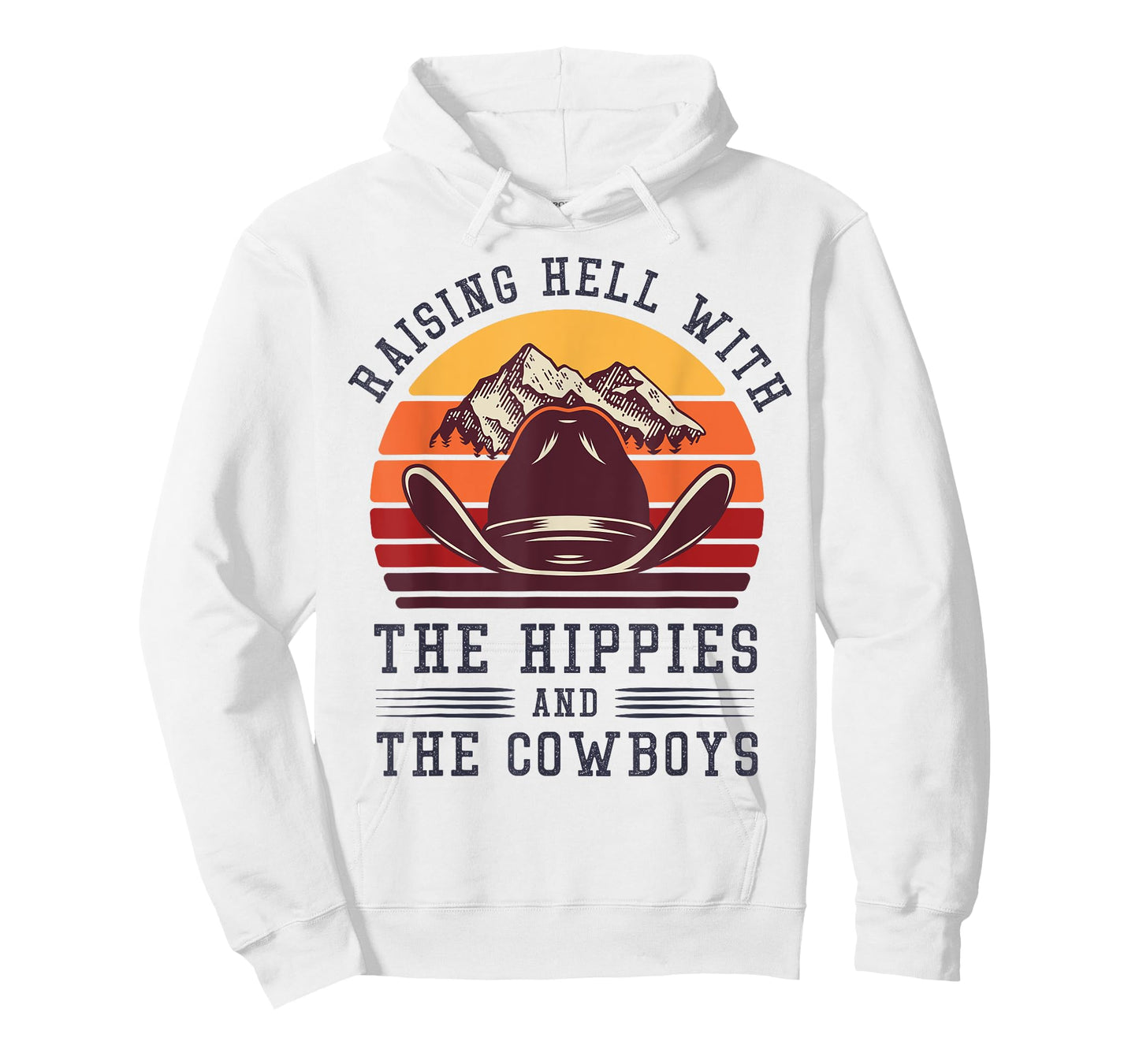 Hippies And Cowboys Cowgirls Retro 70s Western Country Rodeo T-Shirt