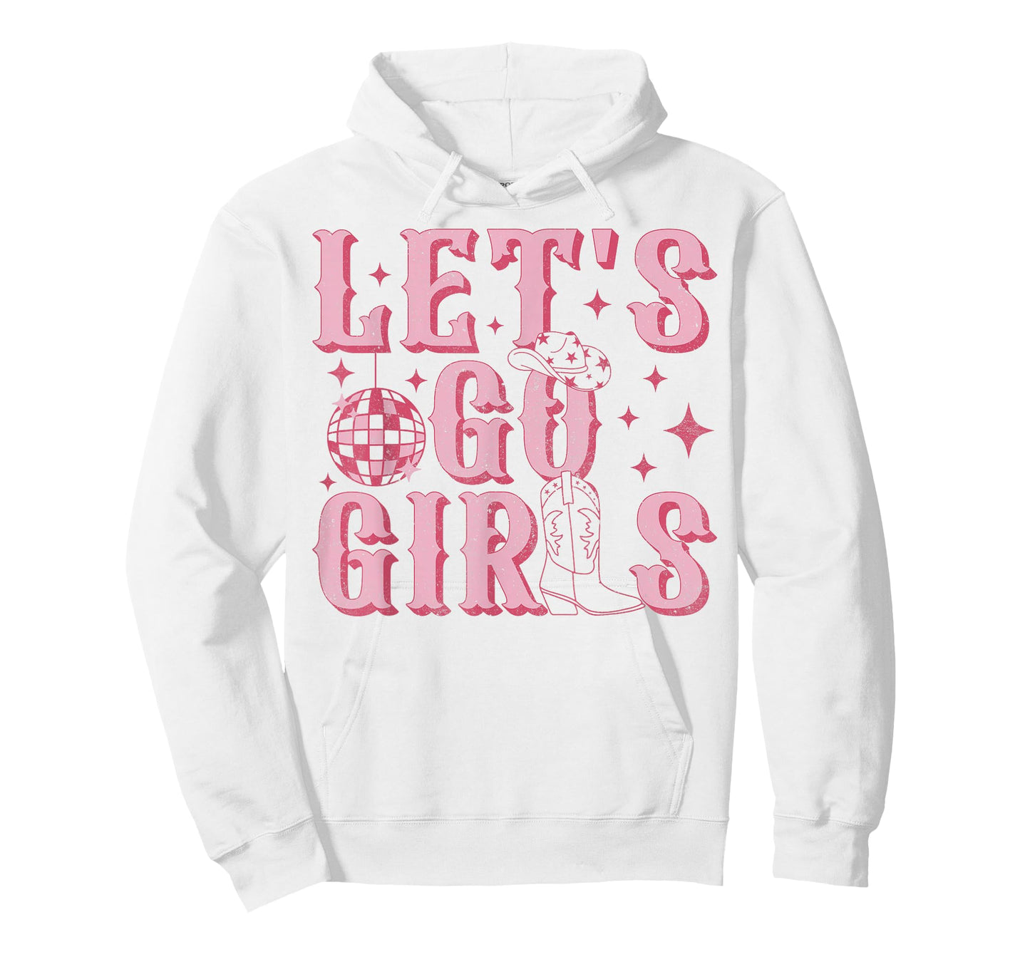 Let's Go Girls Western Cowgirl Boots Hat Bachelorette Party T-Shirt