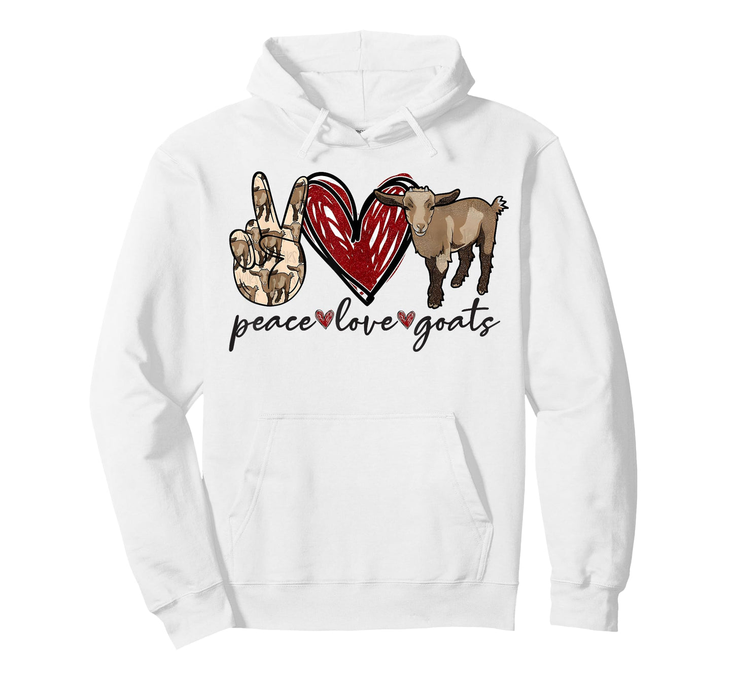 Peace Love Goats Farm Girl Goat Lover Funny T-Shirt
