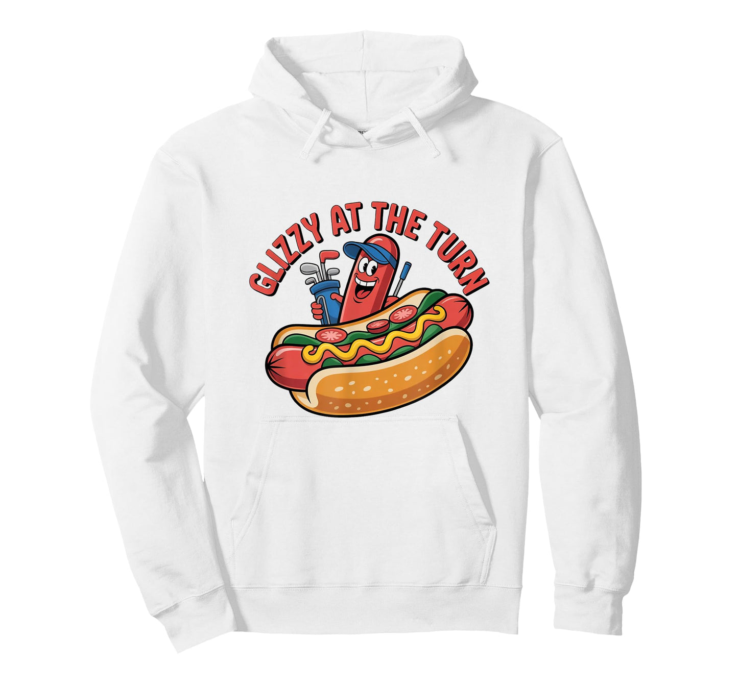 Glizzy at The Turn Golf Hot Dog Funny Golfer T-Shirt