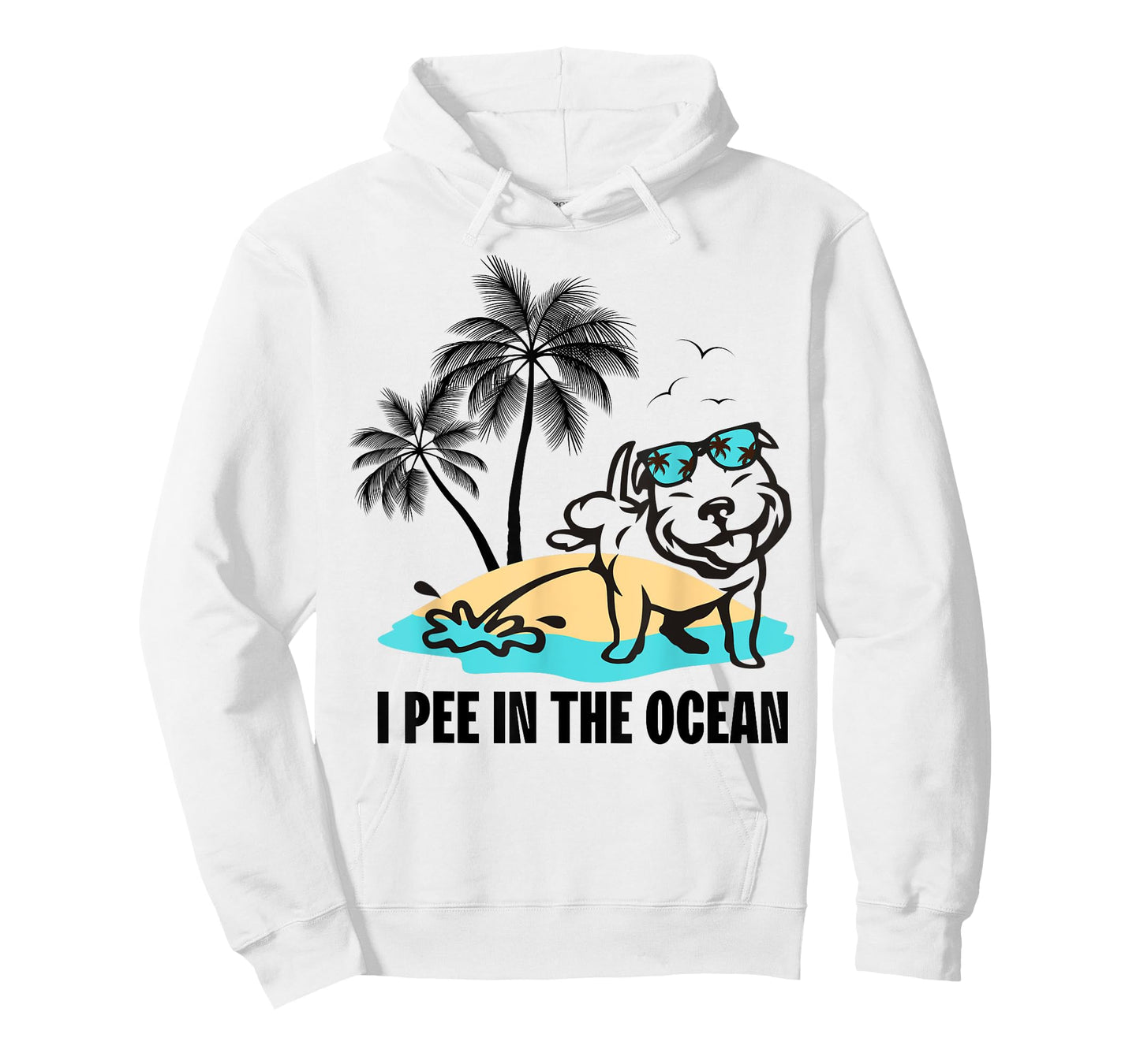 I Pee In The Ocean Summer Beach Family Vacation Funny Dog T-Shirt