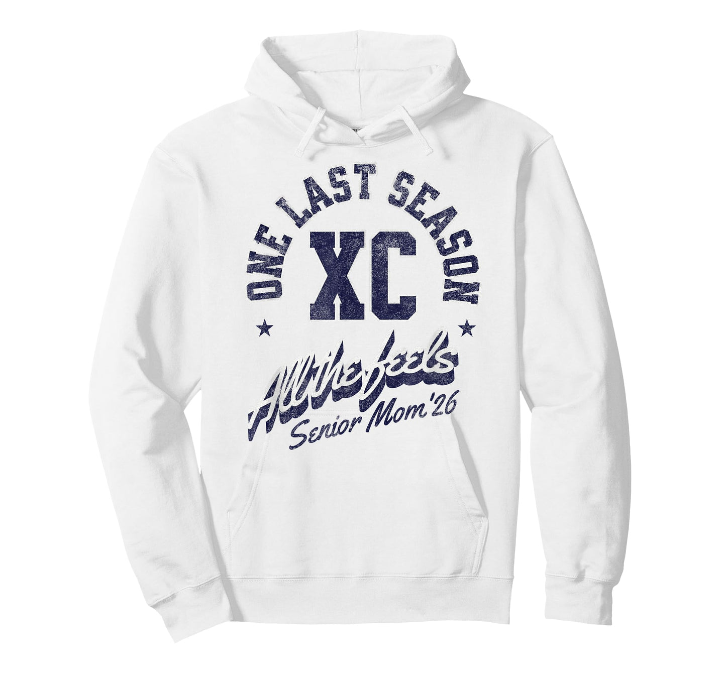 Cross Country Senior Mom 2026 Distressed T-Shirt