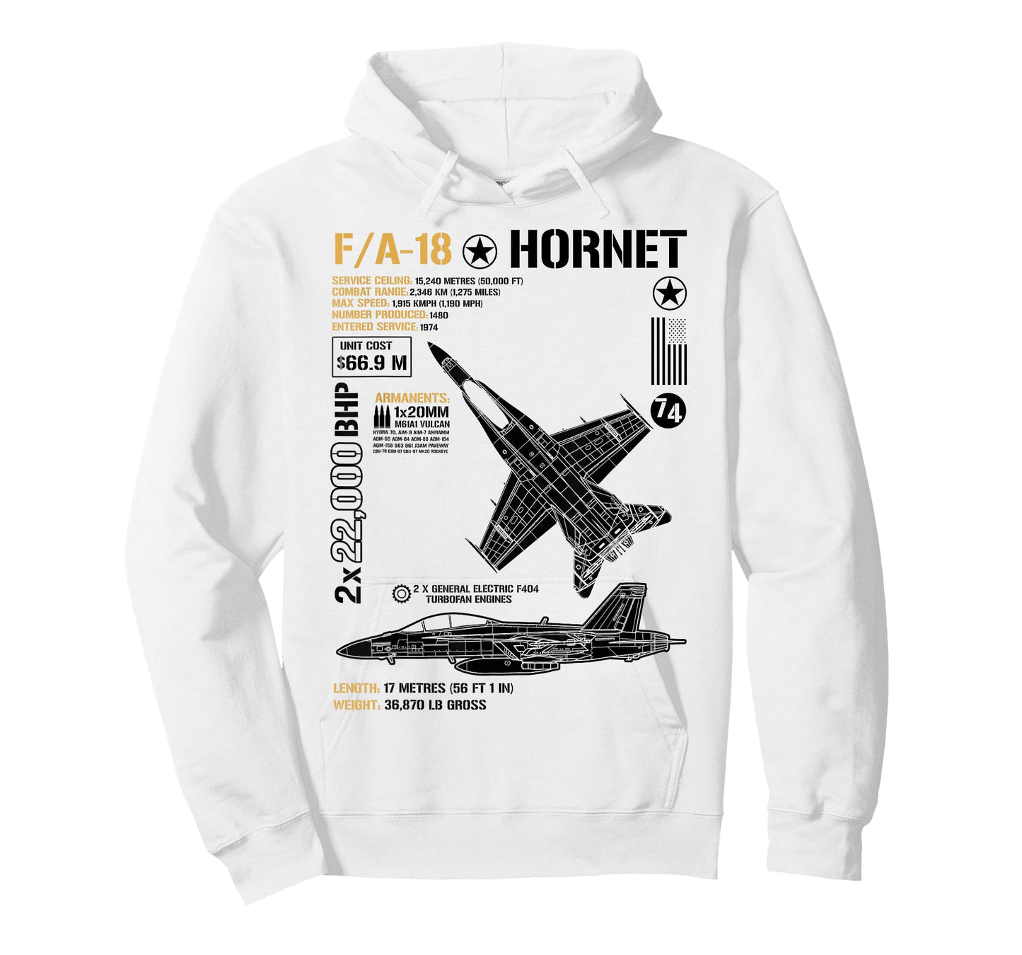 FA-18 Hornet Anatomy F-18 Fighter Jet Military Airplanes T-Shirt