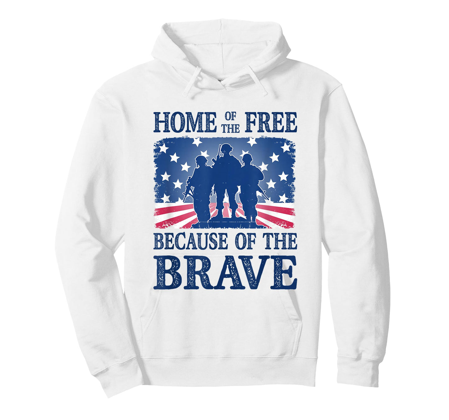 Home of The Free Patriotic Armed Forces Tribute T-Shirt