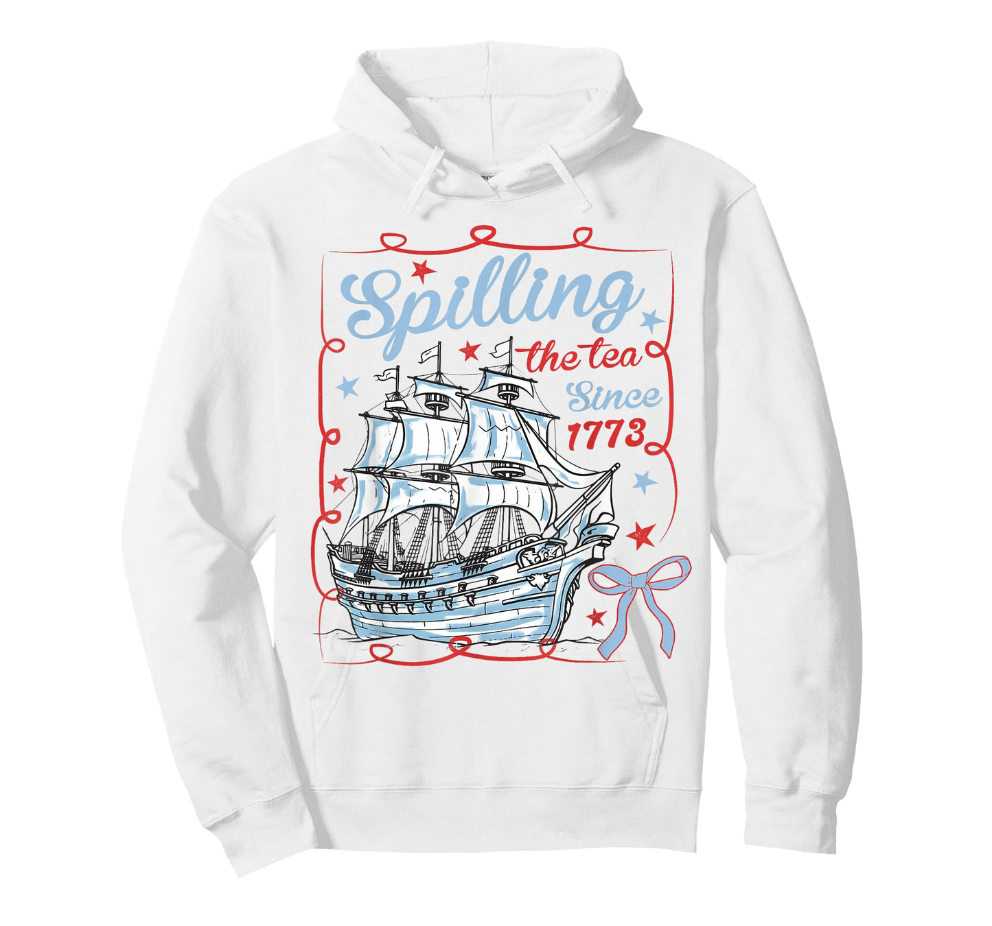 Spilling The Tea Since 1773 4th Of July Patriotic American T-Shirt