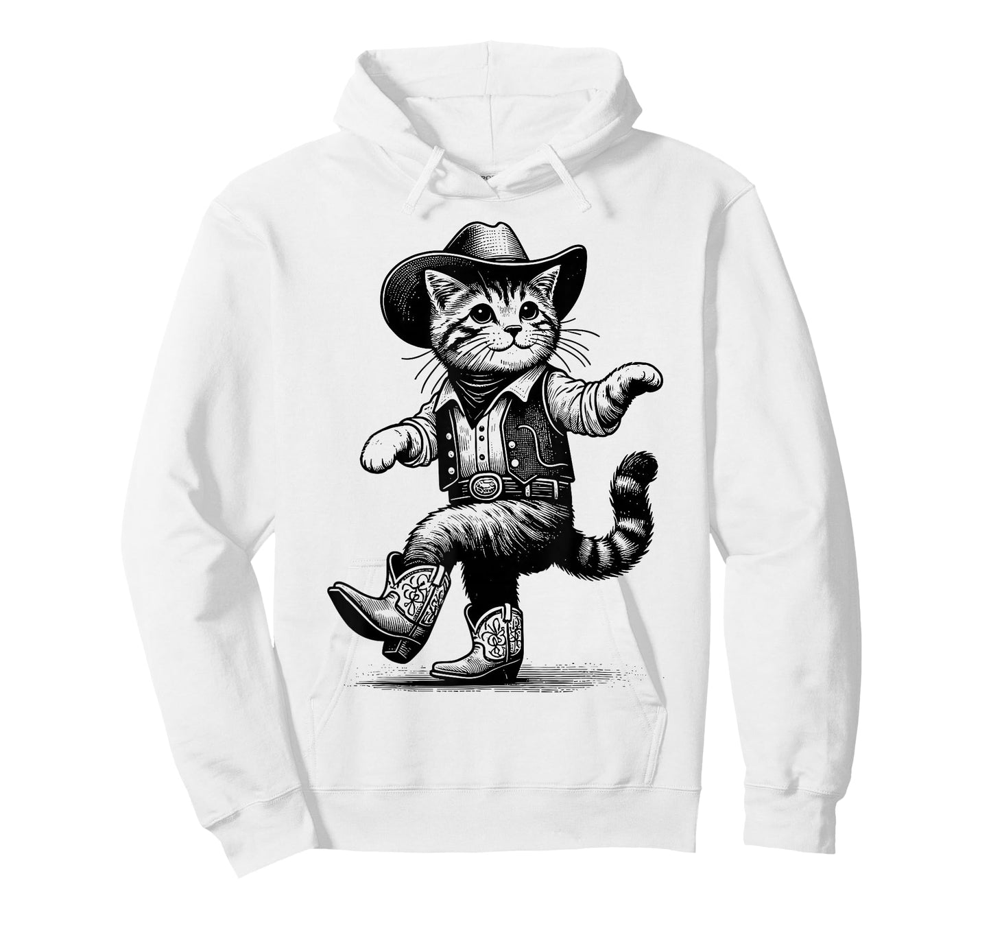 Cat With Cowboy Hat & Boots Cowgirl Western Country T-Shirt