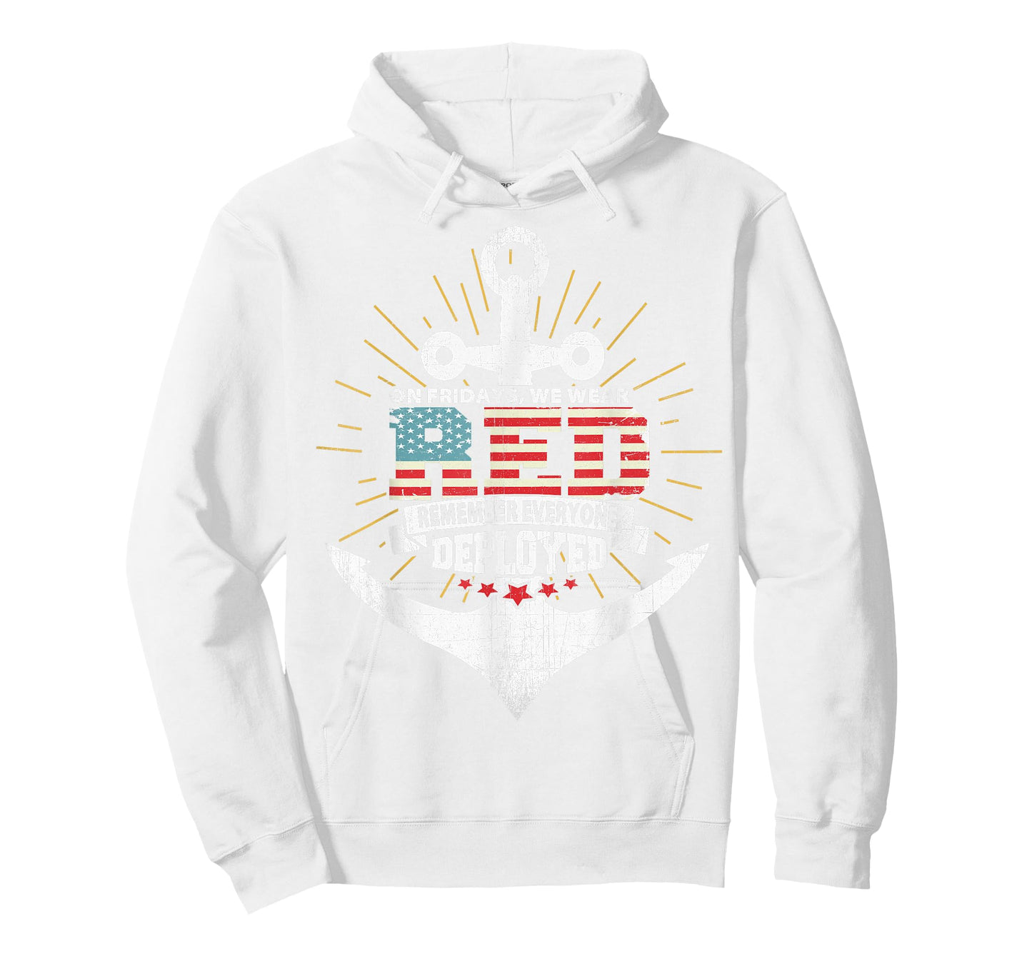 On Fridays We Wear Red Friday Navy Gift Distressed T-Shirt