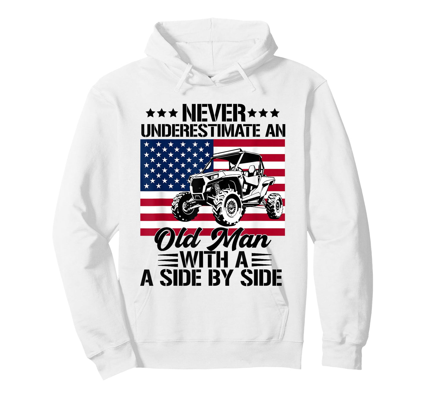never underestimate an old man with a side by side UTV T-Shirt