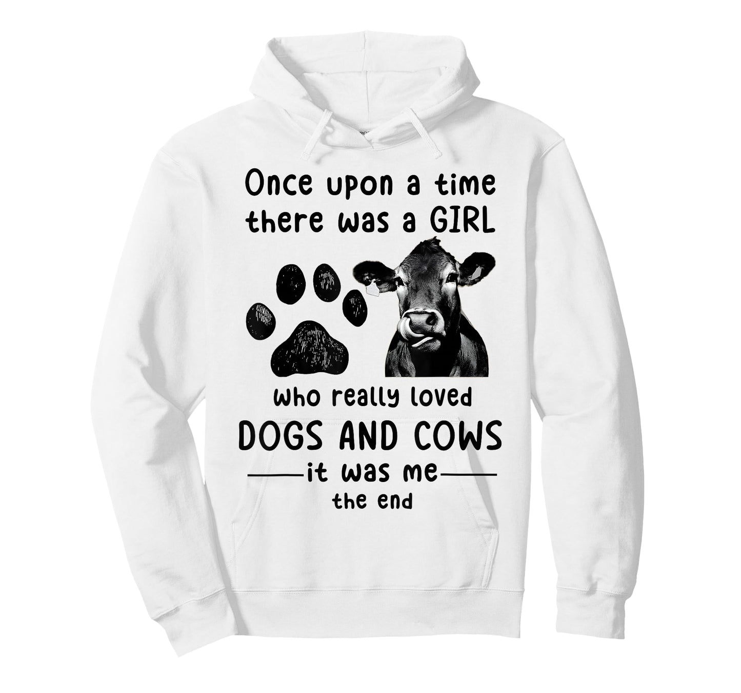 Once Upon A time There Was a Girl Loved Dogs and Cows Funny T-Shirt