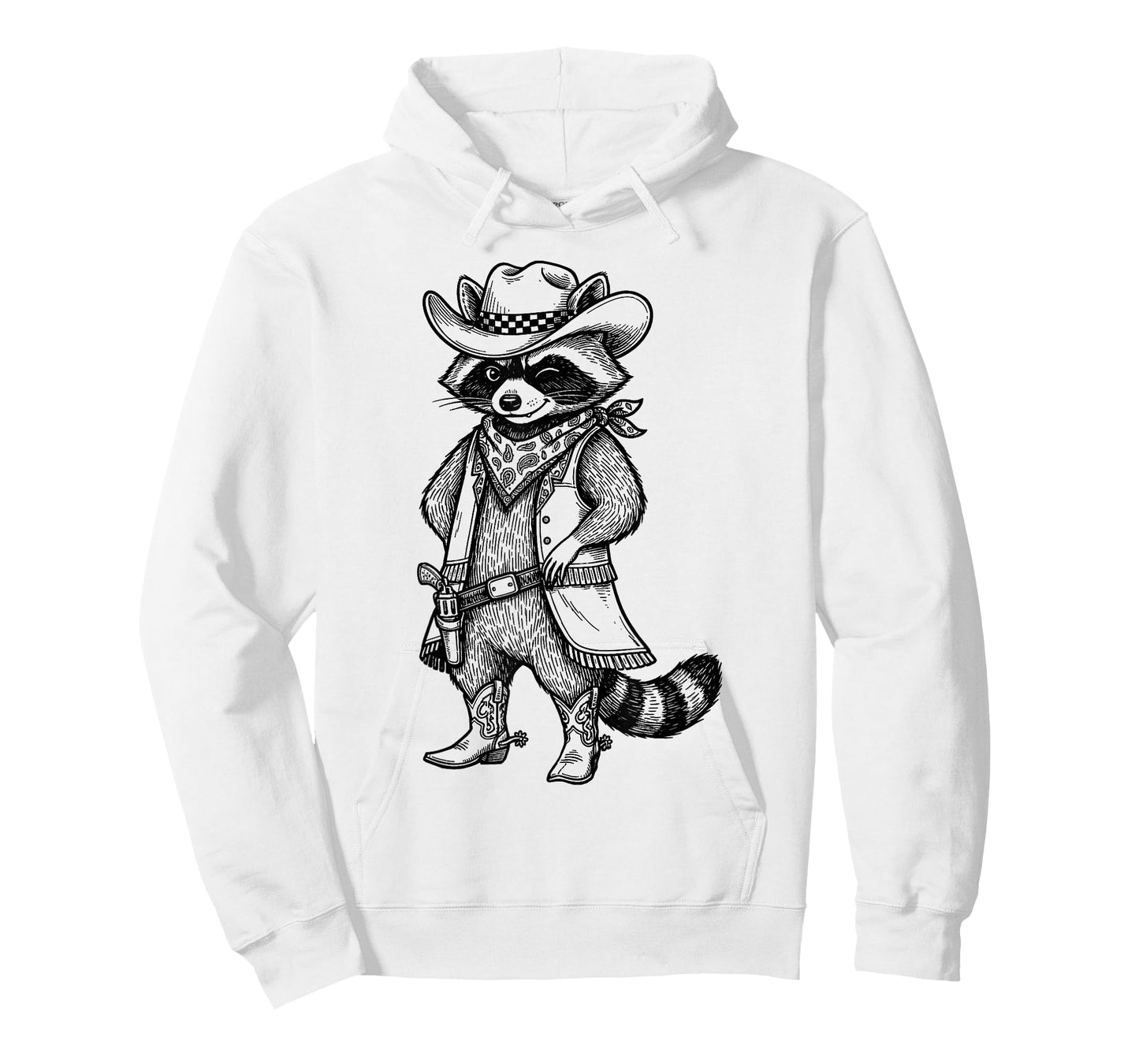 Retro Raccoon Cowboy Cowgirl Western Country Animal Lover T-Shirt
