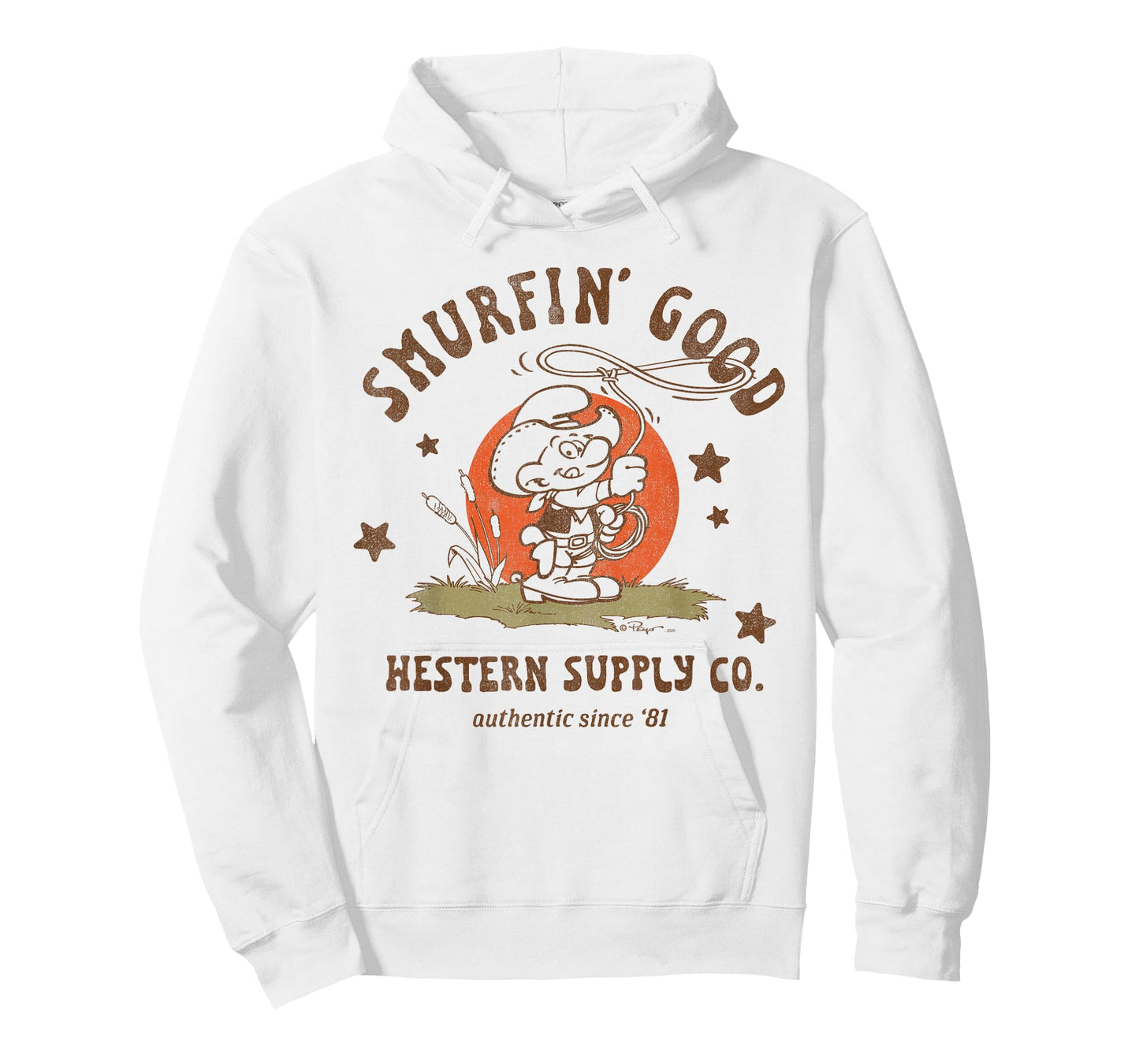 The Smurfs Smurfin' Good Western Supply Co Cartoon T-Shirt