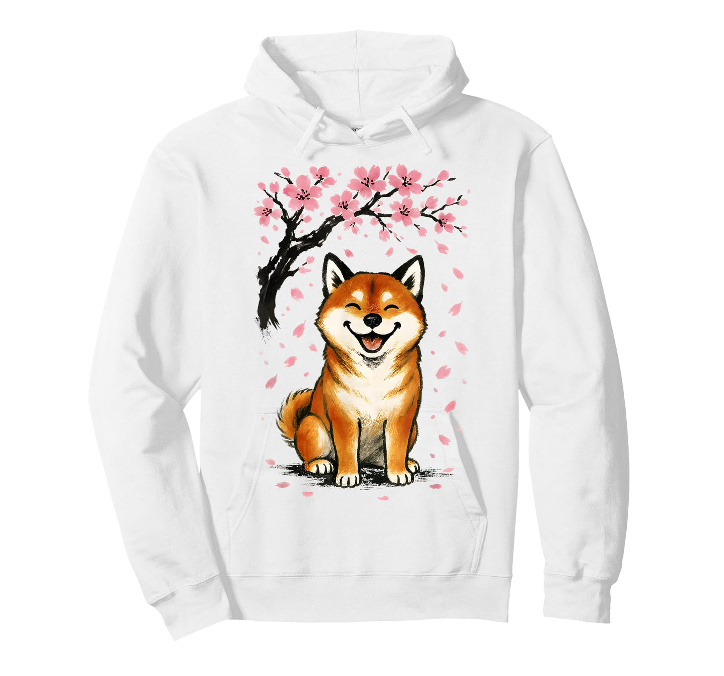 Shiba Inu Dog Japanese Cherry Blossom Sakura Tree Graphic T-Shirt