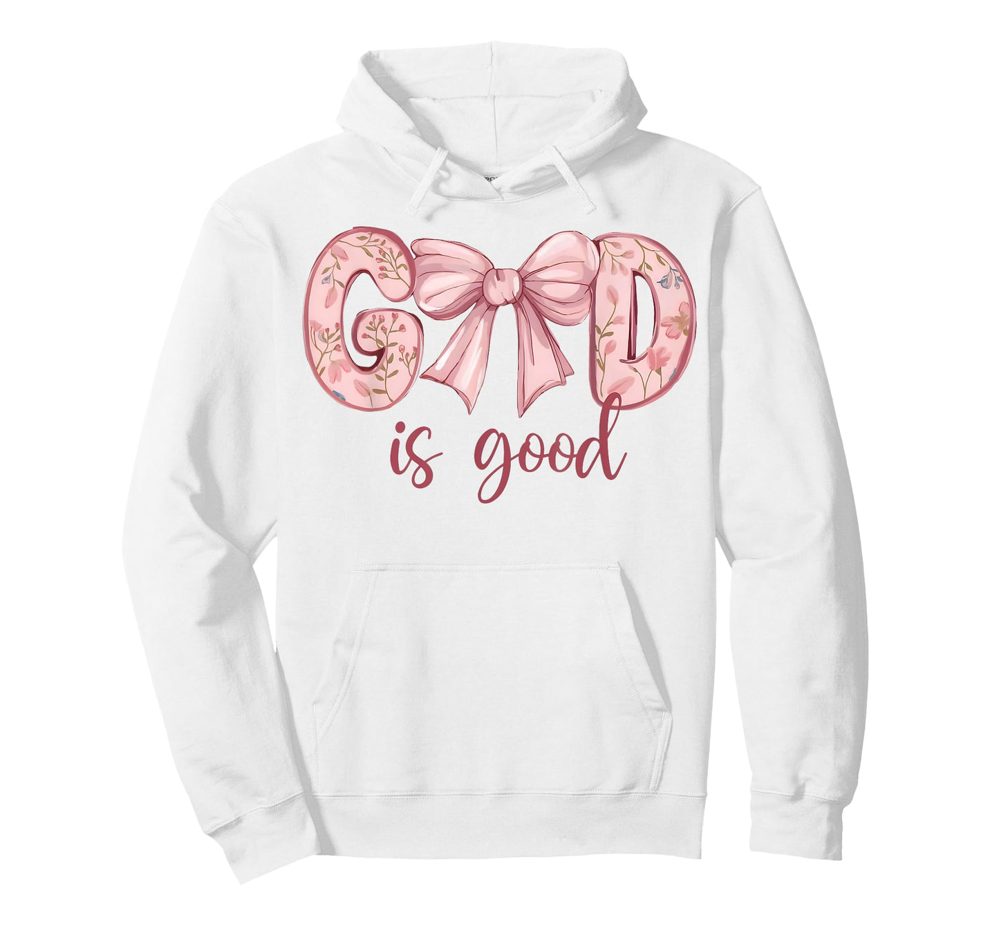 God Is Good Pink Coquette Bow Bible Verse Quote Christian T-Shirt