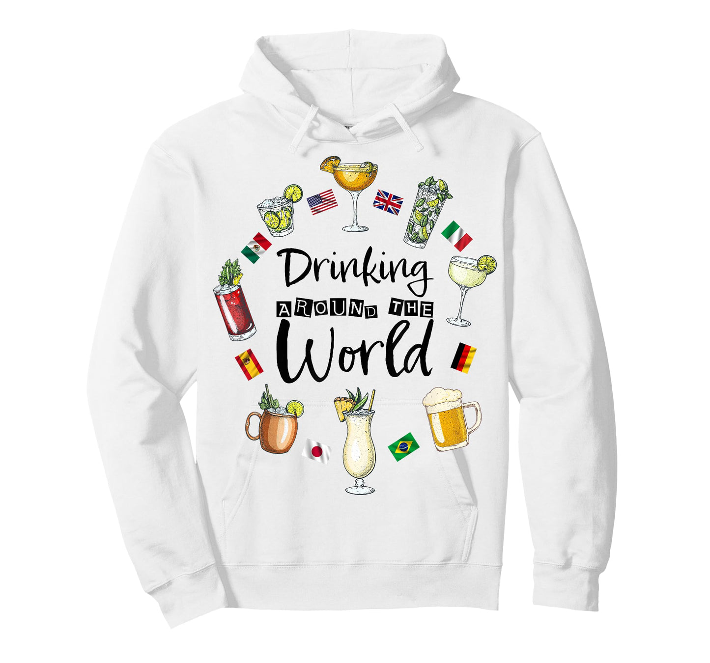 Drinking Around The World Vacation Drinking Showcase Funny T-Shirt