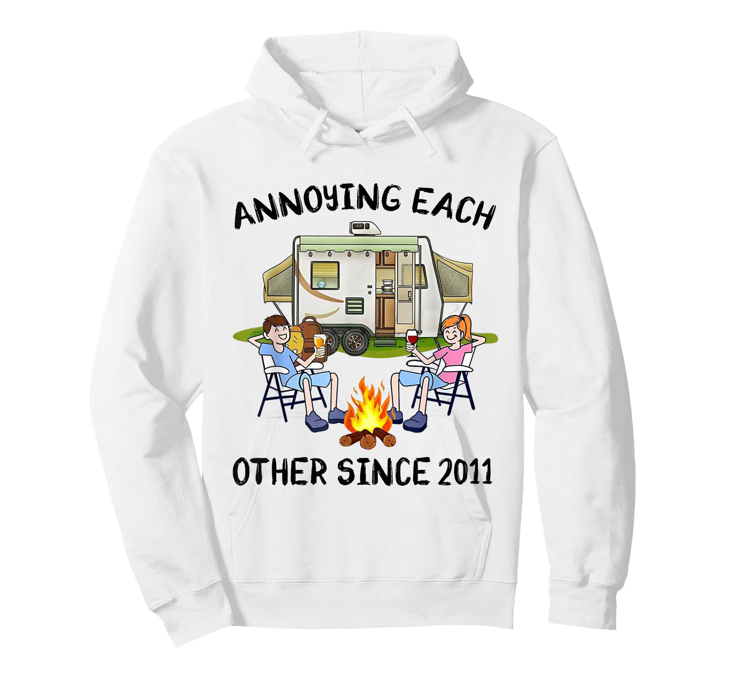 Annoying Each Other Since 2011 RV Van Campfire Couple T-Shirt