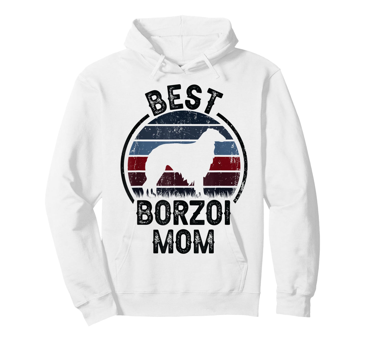 Best Dog Mother Mom - Vintage Borzoi T-Shirt