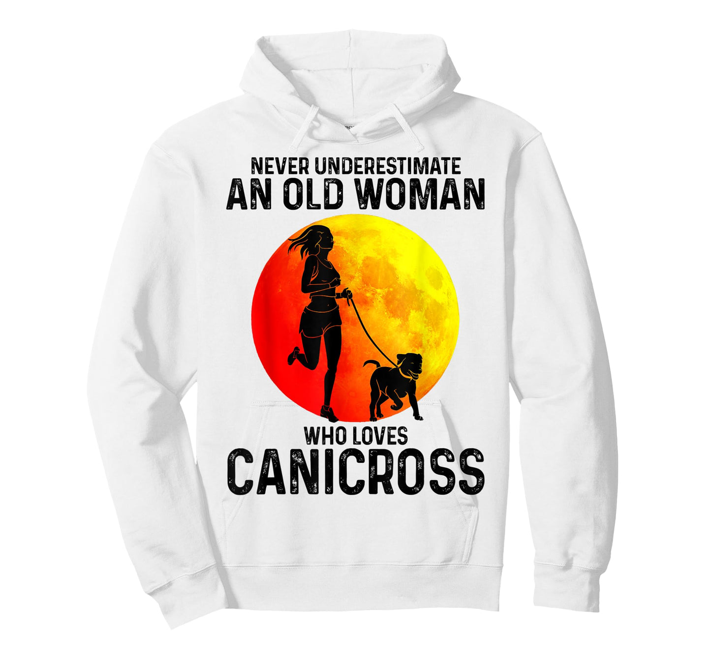 Never underestimate an old woman who loves Canicross Dog T-Shirt