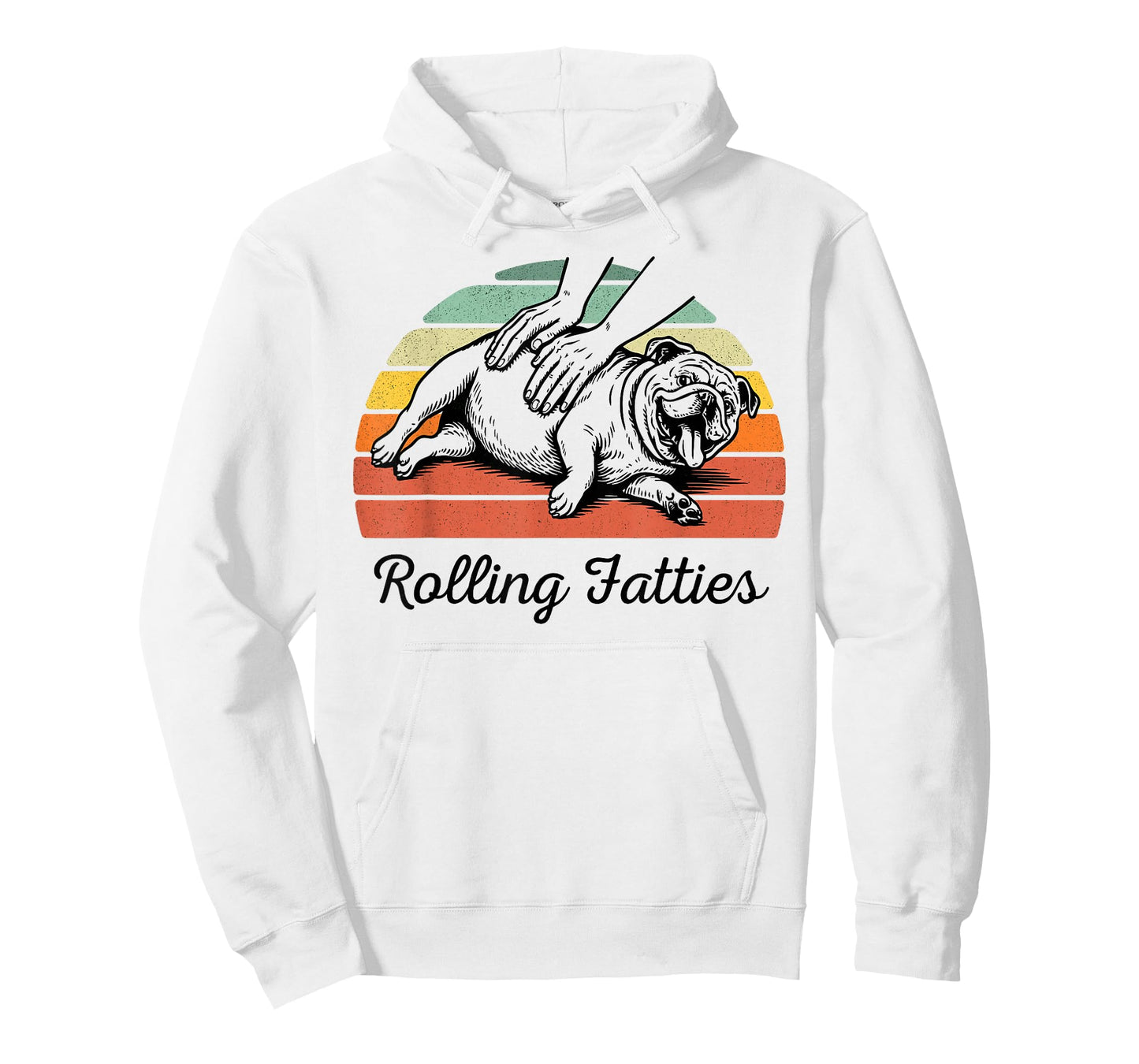 Chubby Bulldog Rolling Fatties Funny Vintage T-Shirt