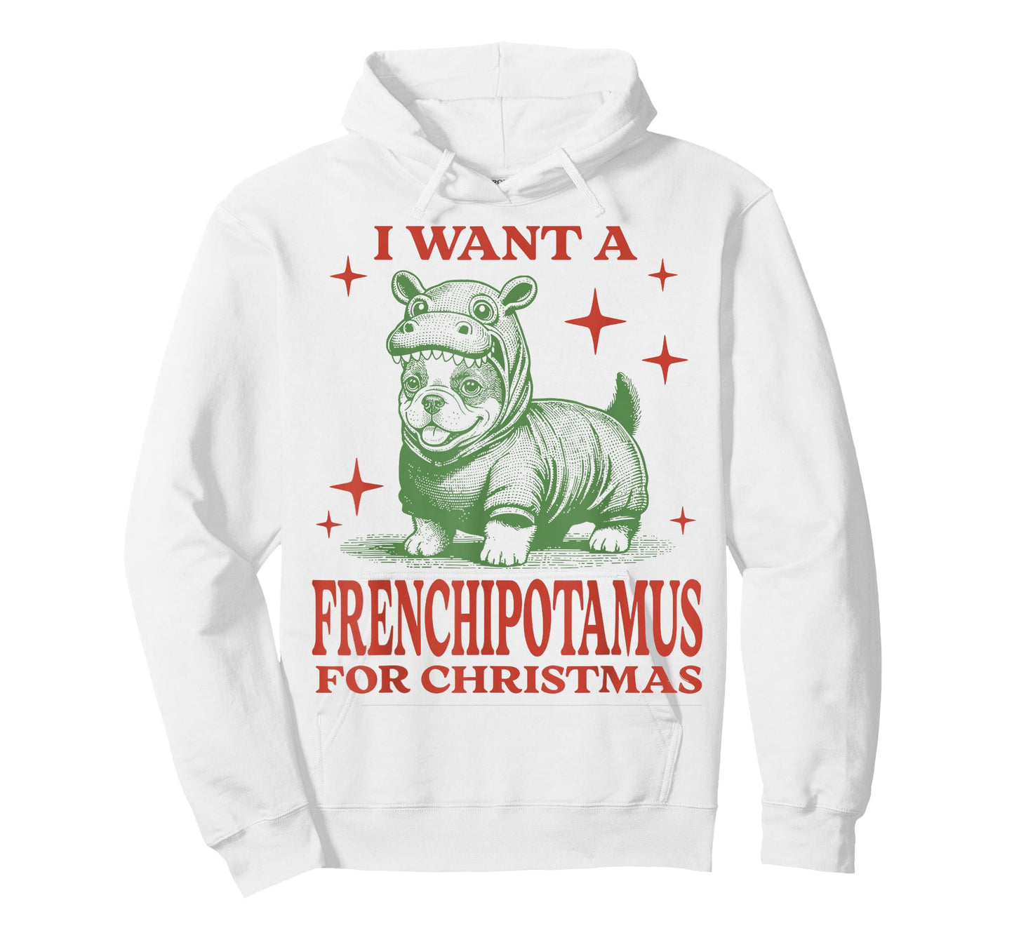 Funny French Bulldog Hippo Costume Christmas T-Shirt