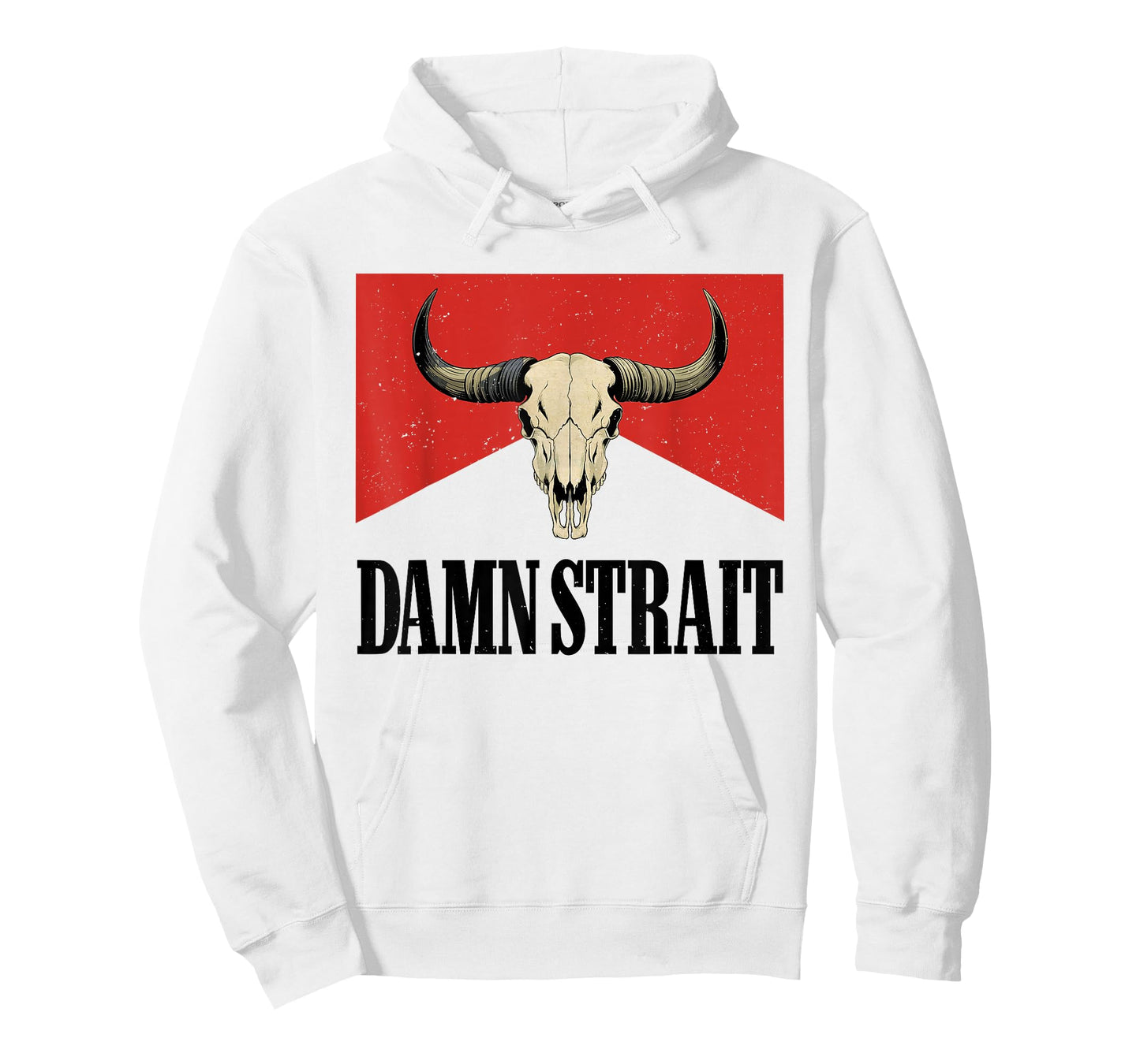 Classic Damn Strait Name Bull Skull Country Western Cowboy T-Shirt