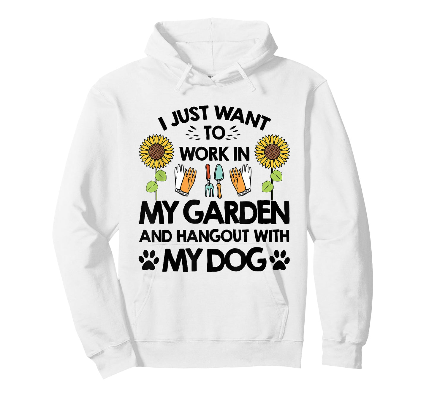 Gardener I Just Want To Work In My Garden Hang Out With Dog T-Shirt