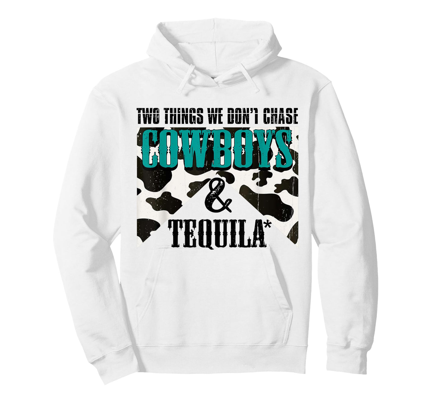 Two Things We Don't Chase Cowboys and Tequila Turquois Retro T-Shirt